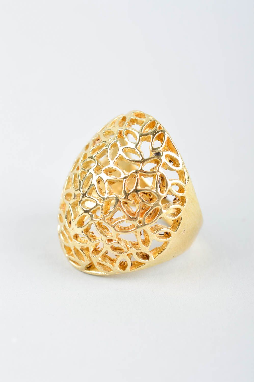 Украшение ручной работы женское кольцо крупное украшение из металла перстень фото 2