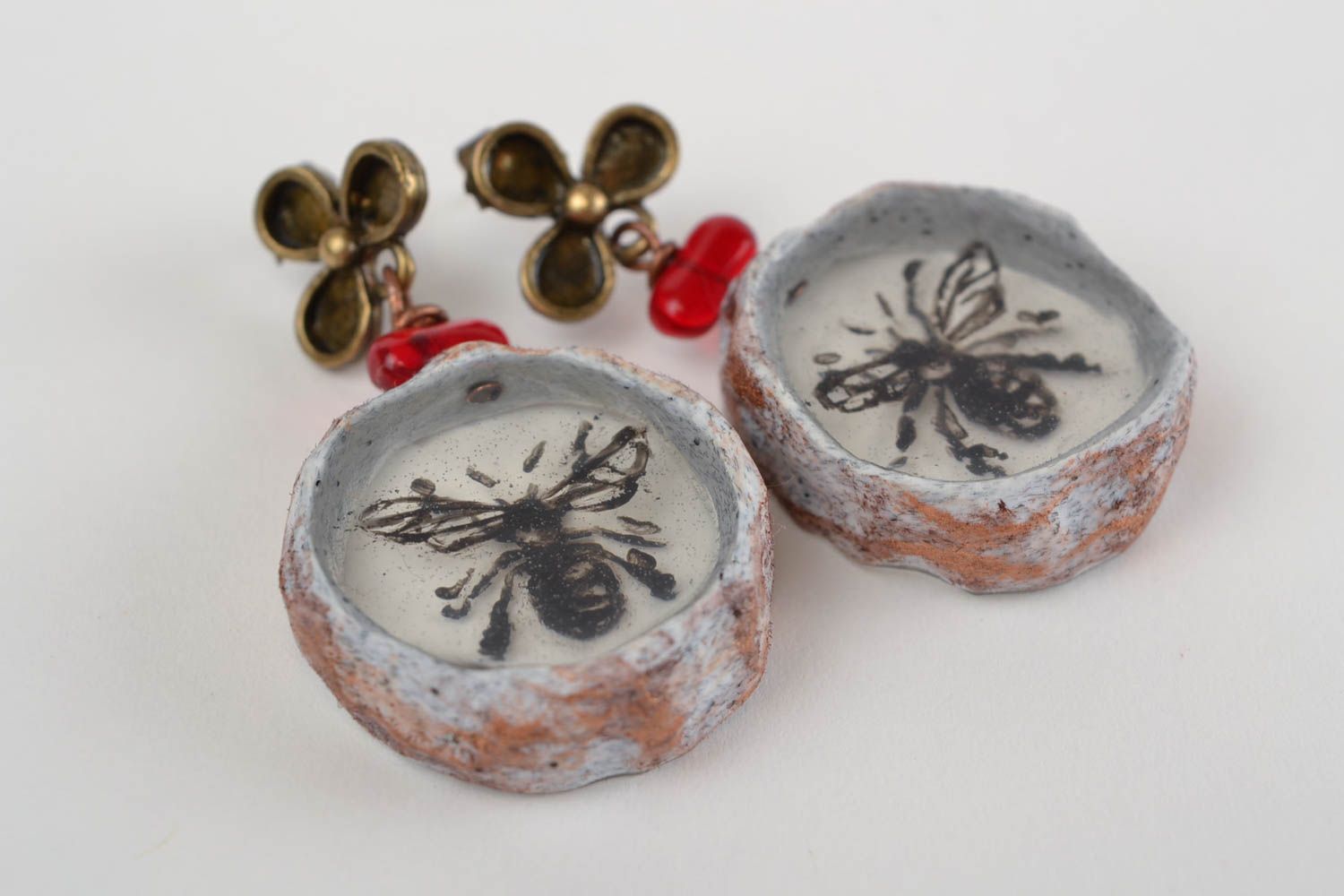Handmade jewelry fashion earrings epoxy resin designer jewelry gifts for women photo 8
