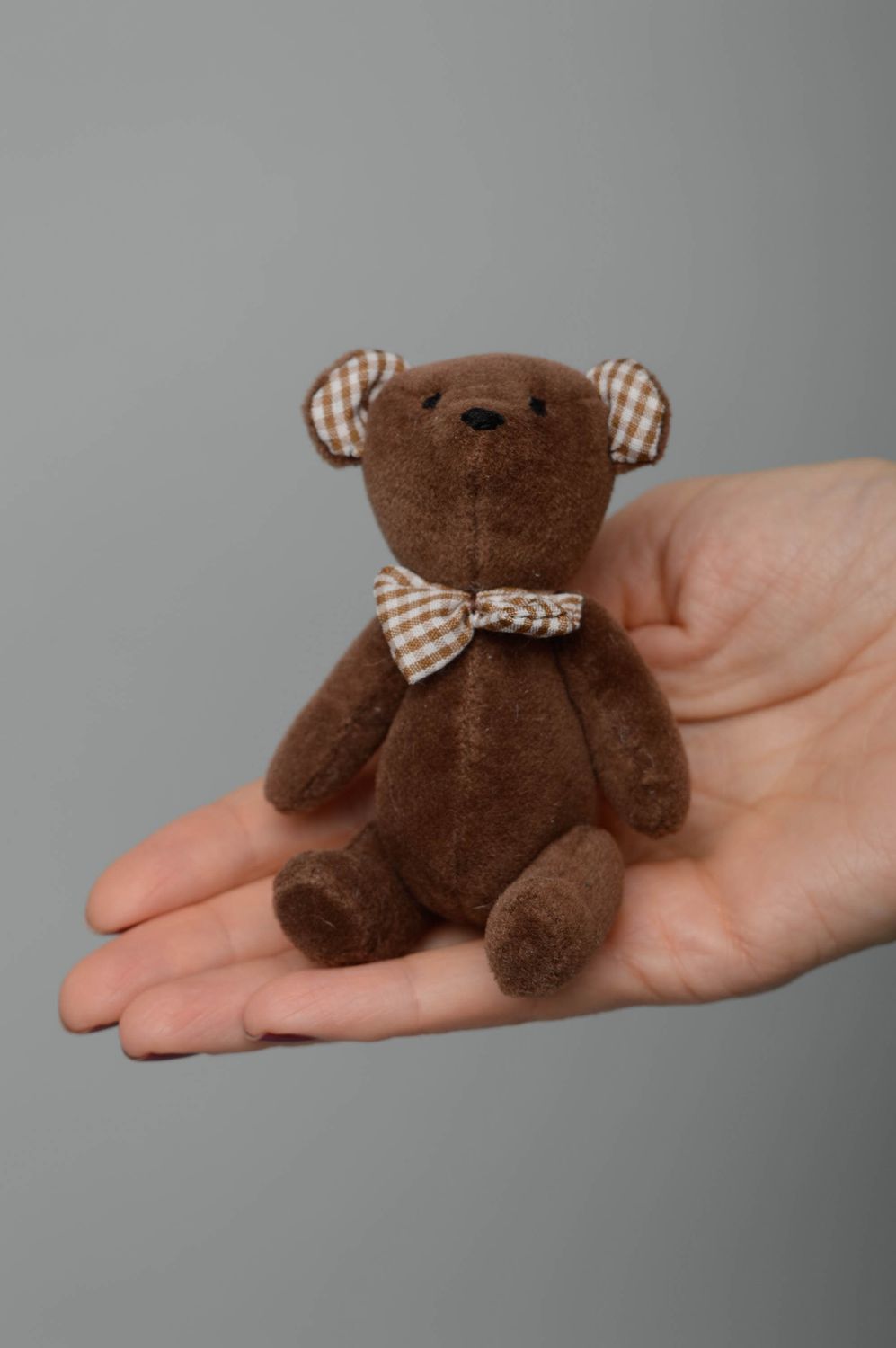 Soft suede toy bear photo 3