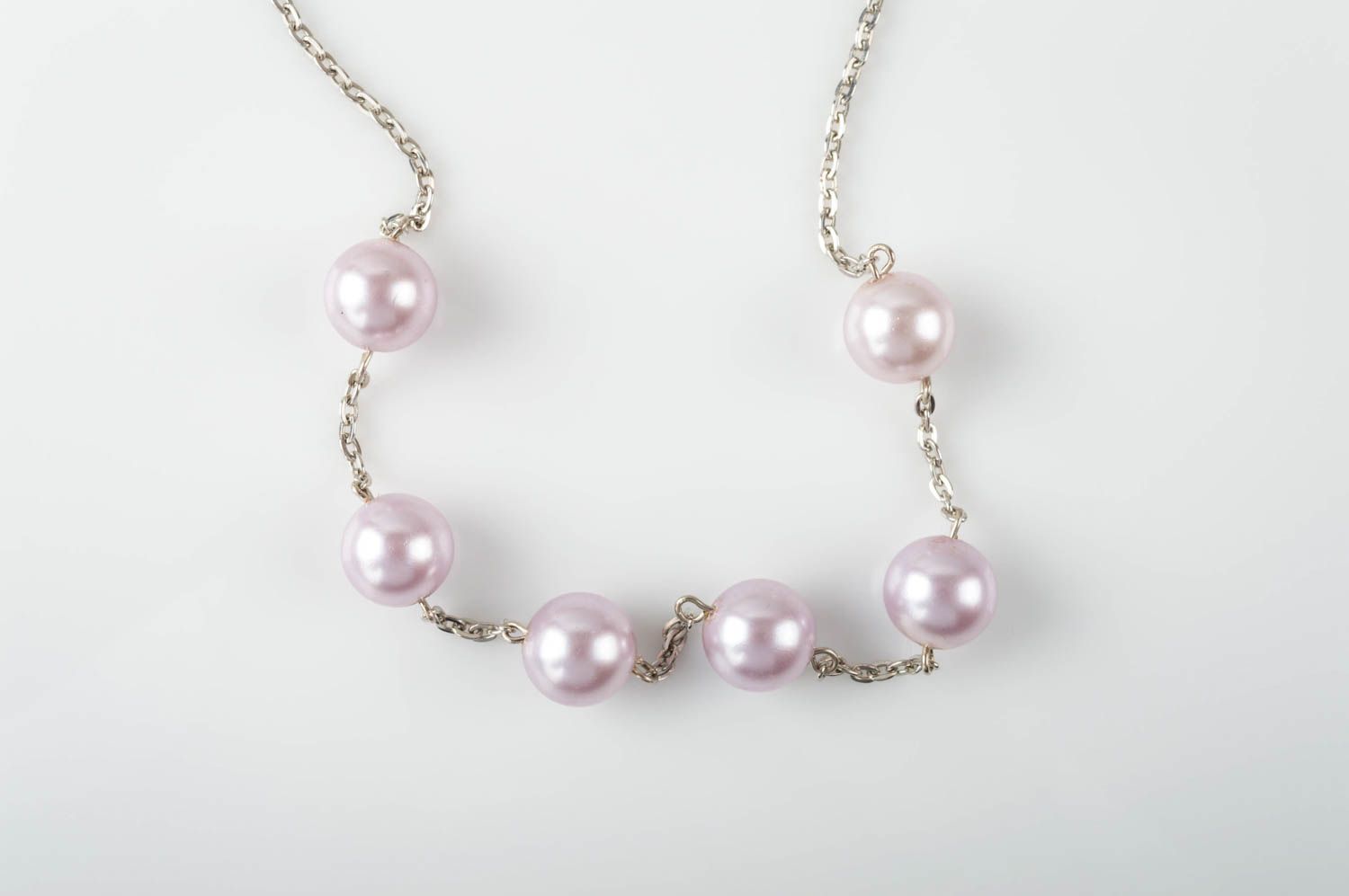 Collar de moda con perlas artificiales bisutería artesanal regalo original foto 2