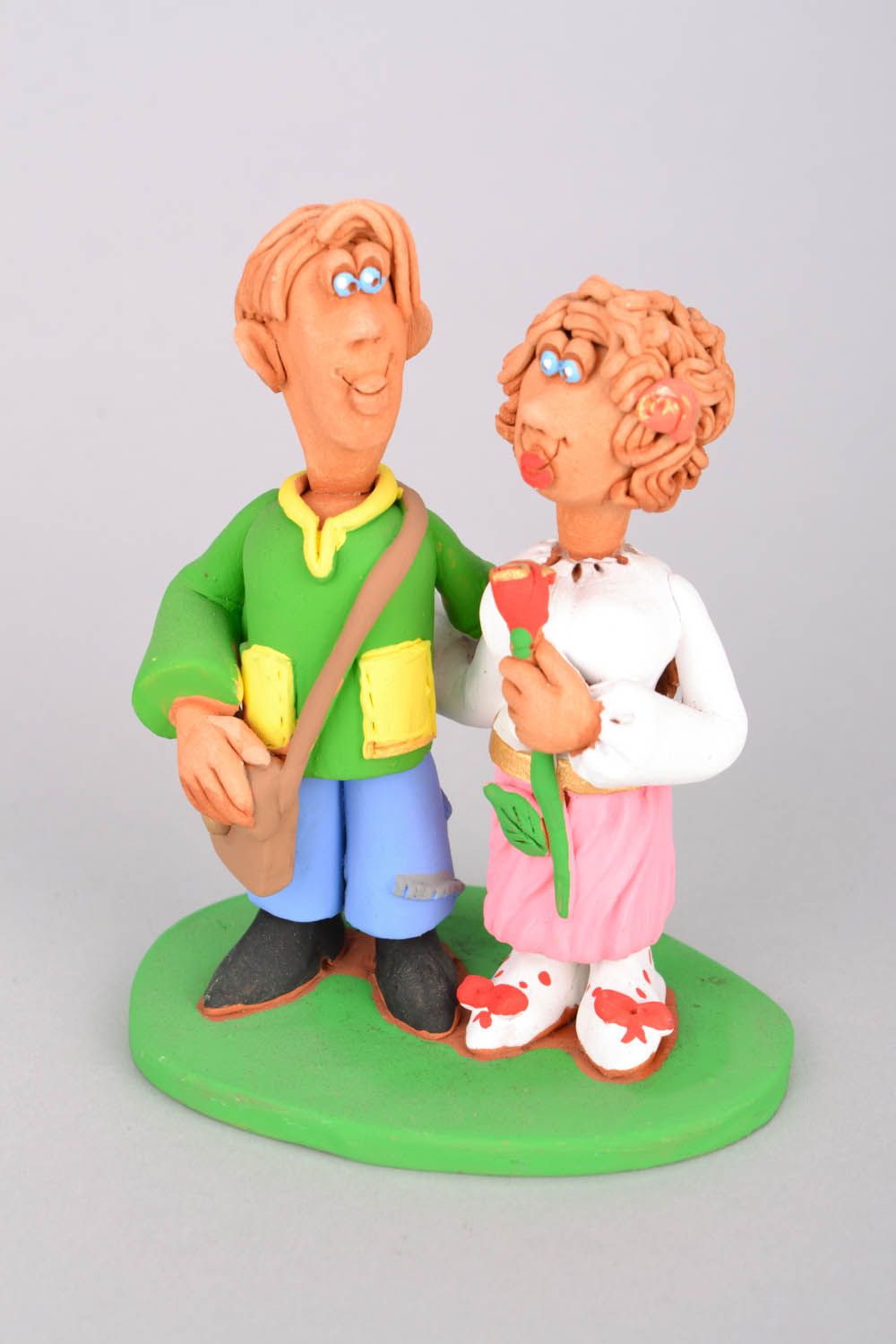 Homemade ceramic statuette The Couple In Love photo 3