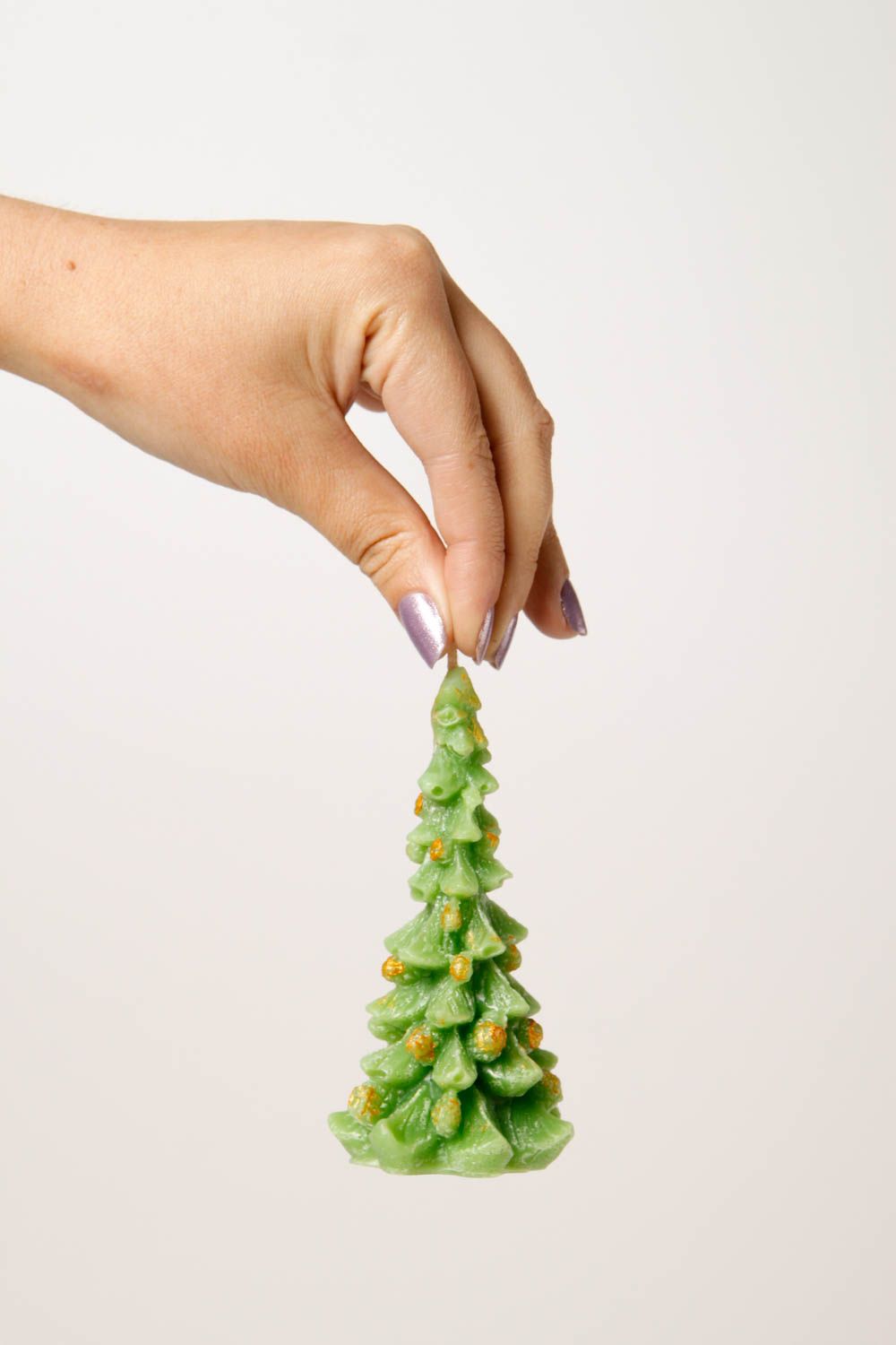 Bougie décorative fait main Bougie stéarine sapin de Noël Décoration maison photo 5