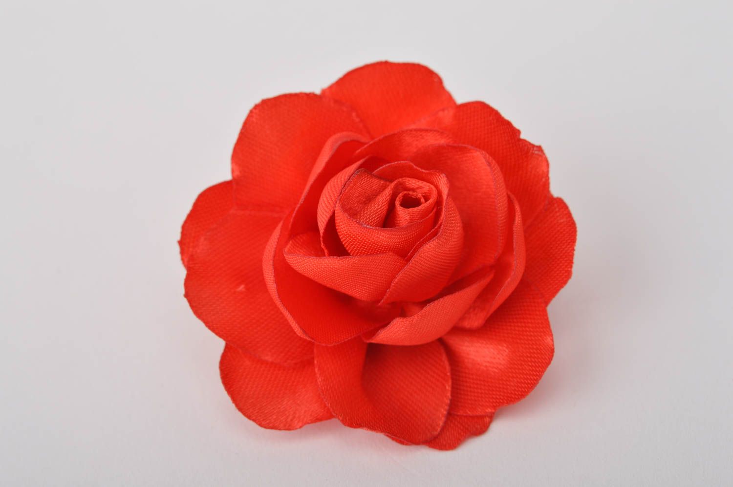 Заколка брошь украшение ручной работы украшение трансформер красная роза фото 2
