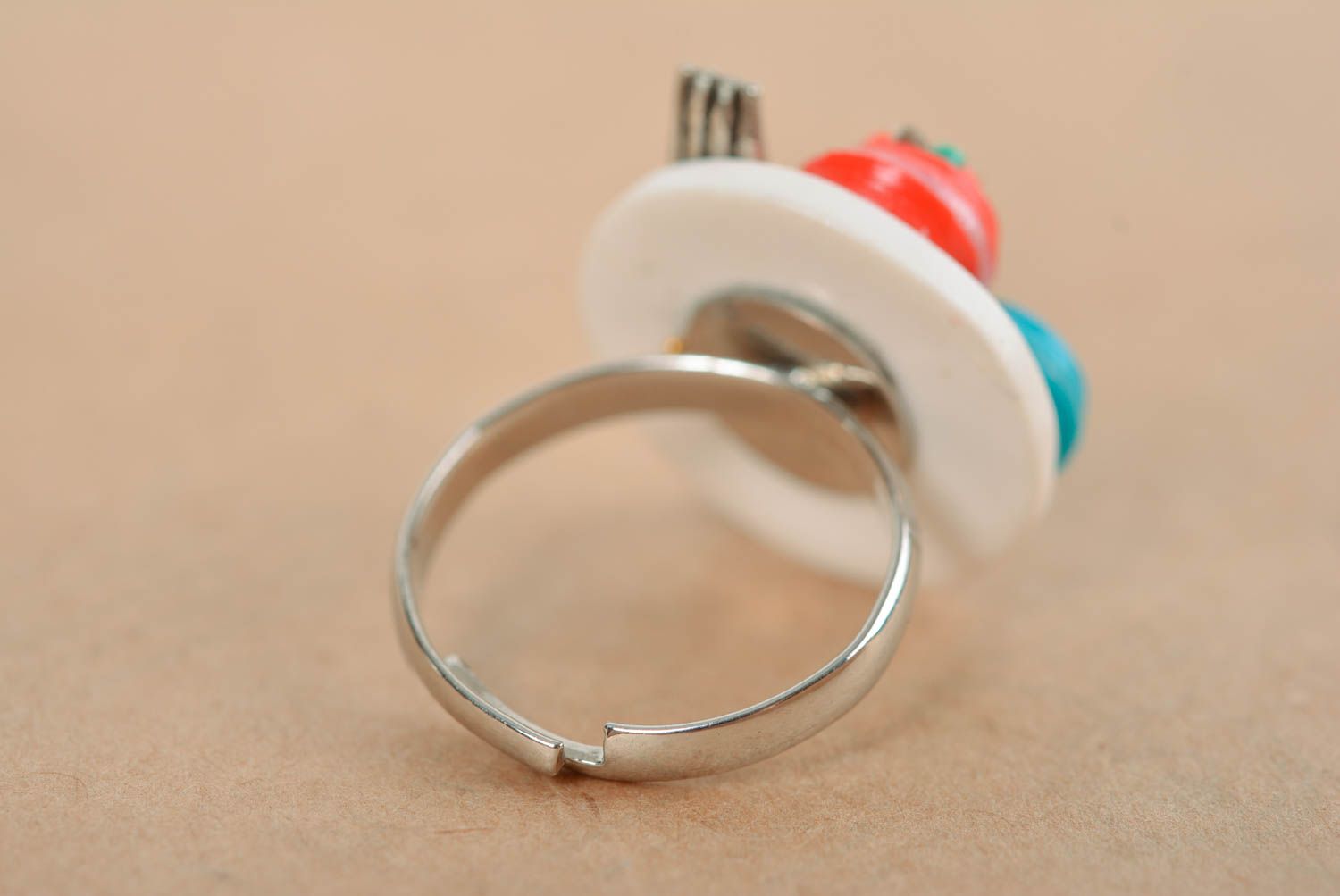 Кольцо ручной работы украшение из полимерной глины кольцо из полимерной глины фото 4