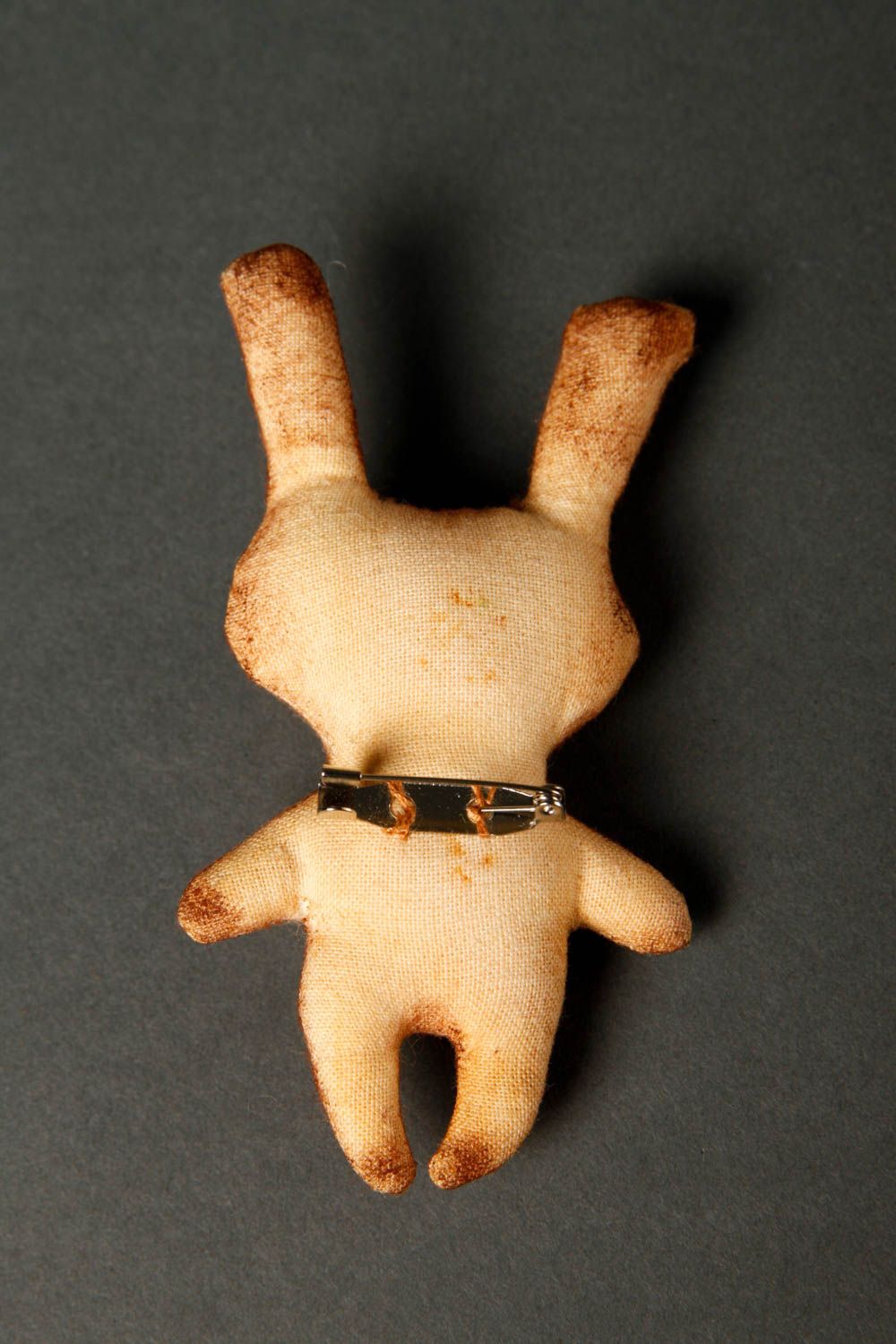 Broche lapin Bijou fait main en toile de coton aromatique Accessoire femme photo 4