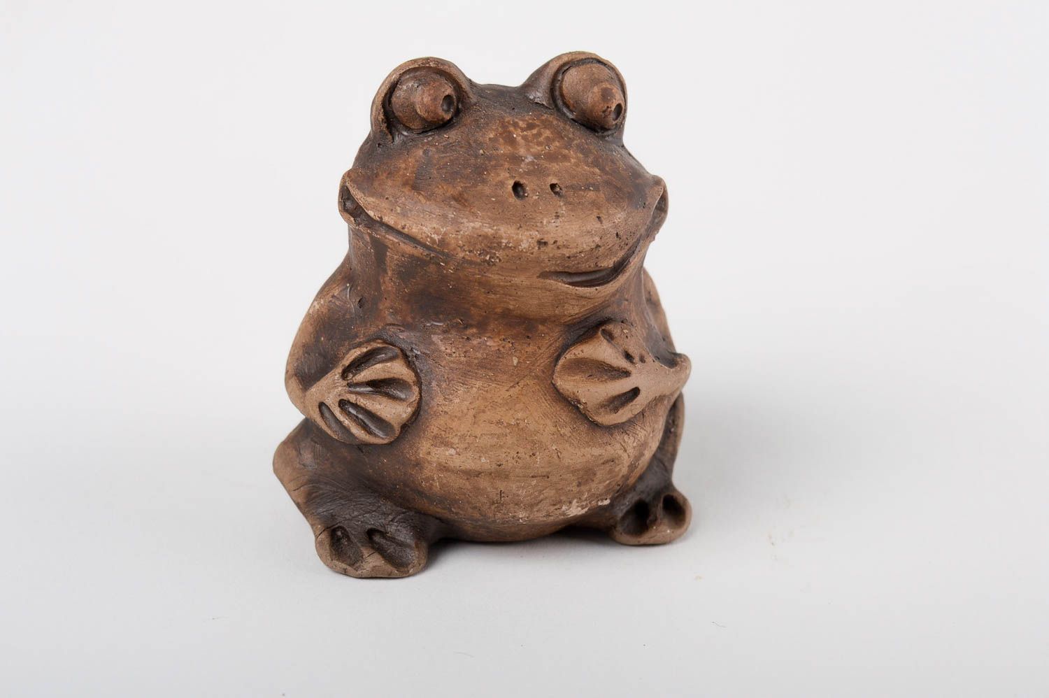 Keramik Frosch handgemachte kleine Pfeife tolles Lernspielzeug für Kinder foto 2