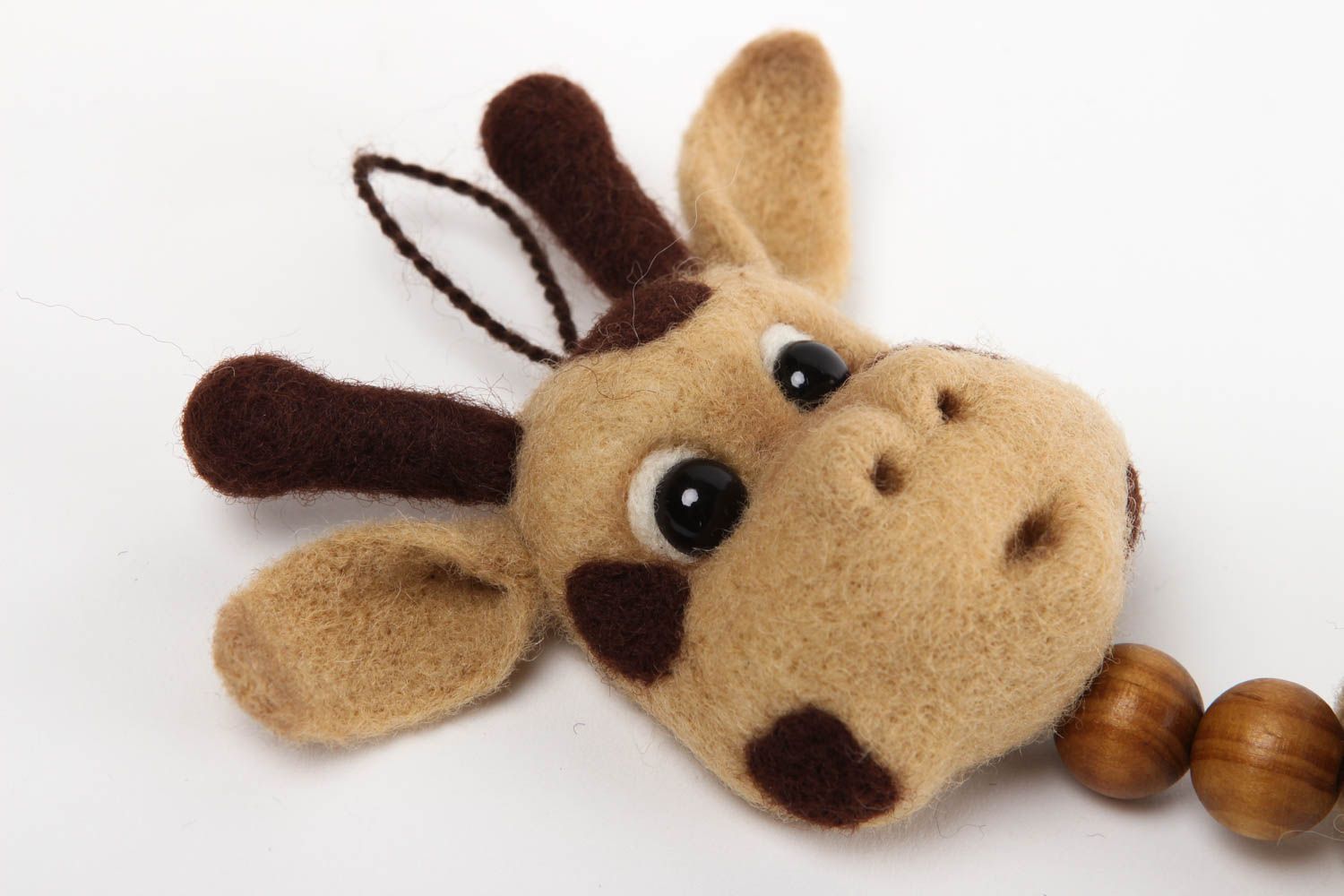 Handmade Tier gefilzt natürliches Spielzeug Geschenk Idee Giraffe für Kinder foto 3