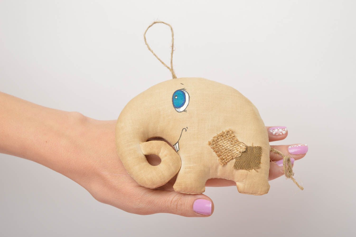 Handmade designer soft toy elephant stuffed toy for children home decor ideas photo 1