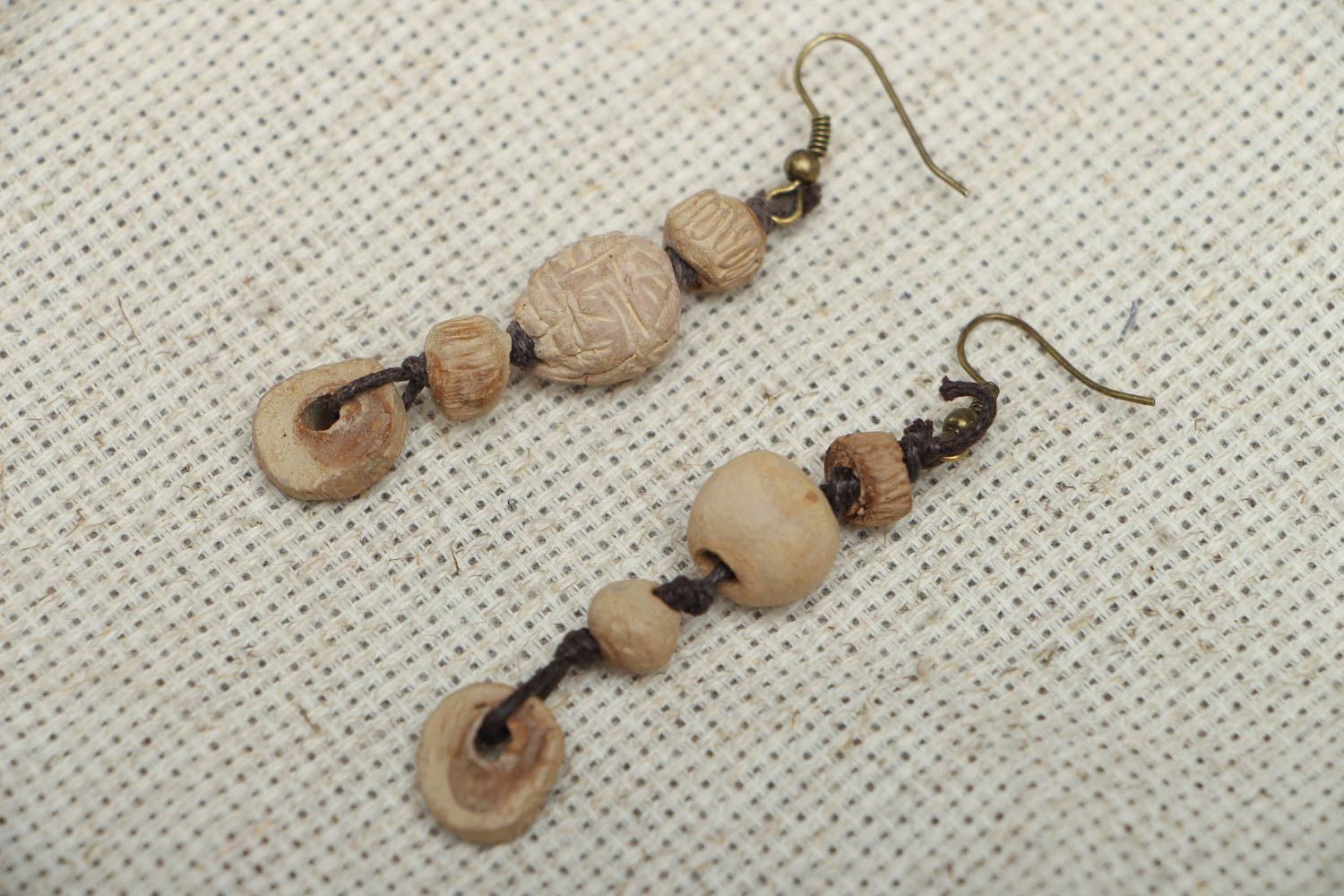 Long ceramic earrings photo 1