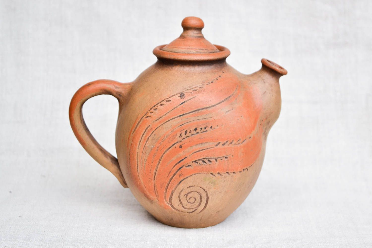 Handmade pottery ceramic teapot clay teapot clay tableware eco friendly dishe photo 2
