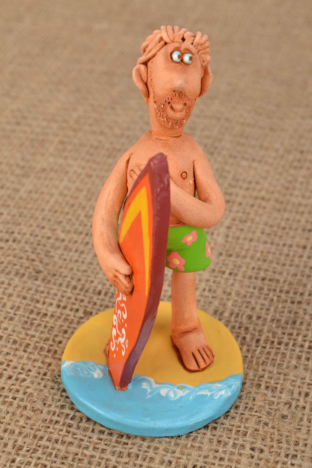 Designer ceramic figurine Surfer photo 1