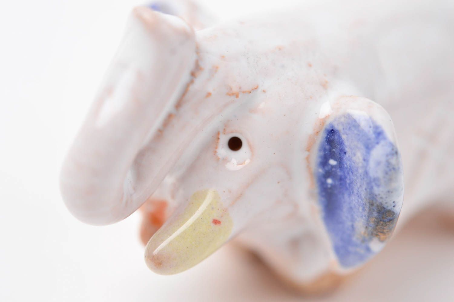 Handgeschaffene Keramik Deko Figur aus Ton schöne Tier Miniatur Figur  foto 10