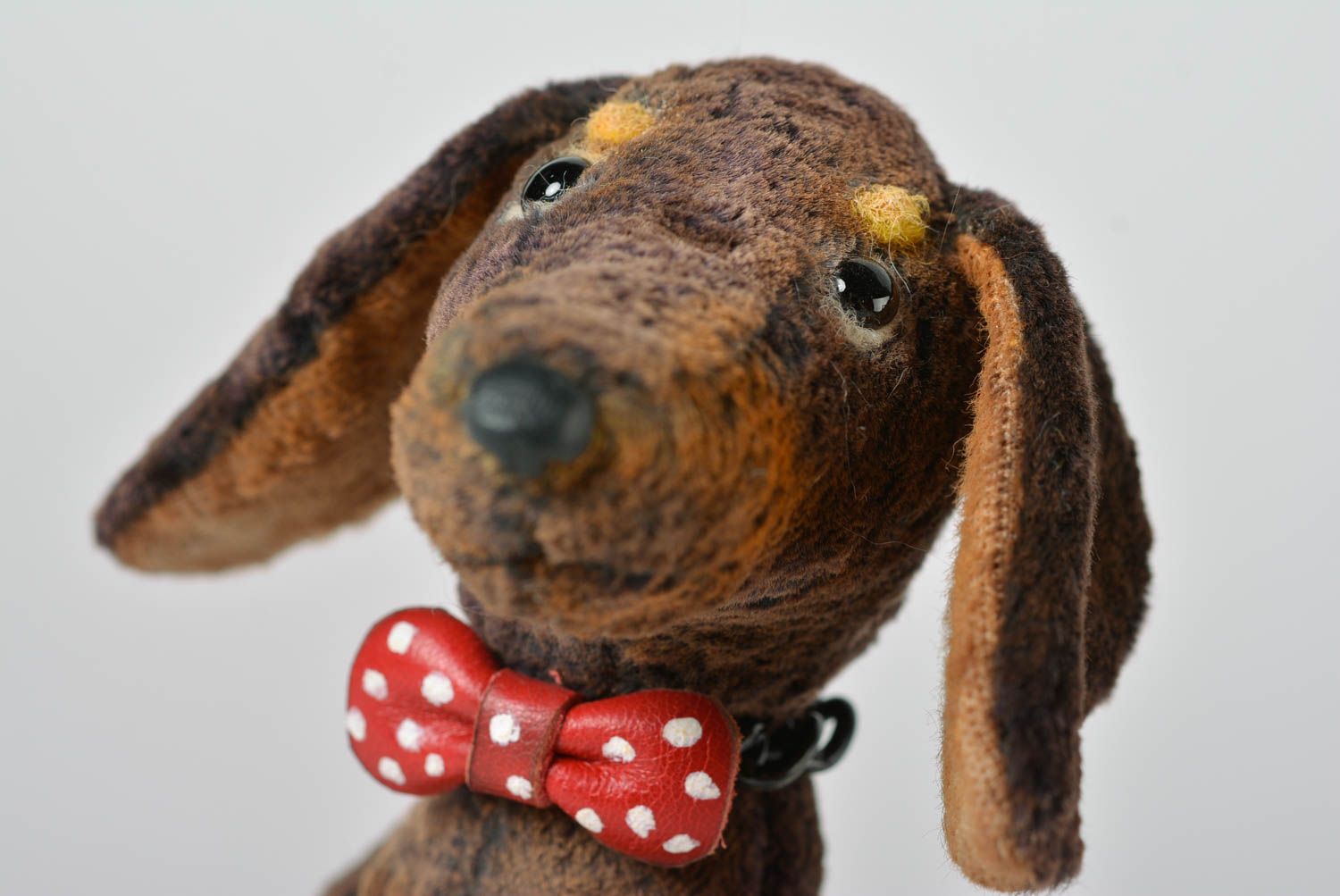 Perro de peluche hecho a mano juguete de tela objeto de decoración  foto 2