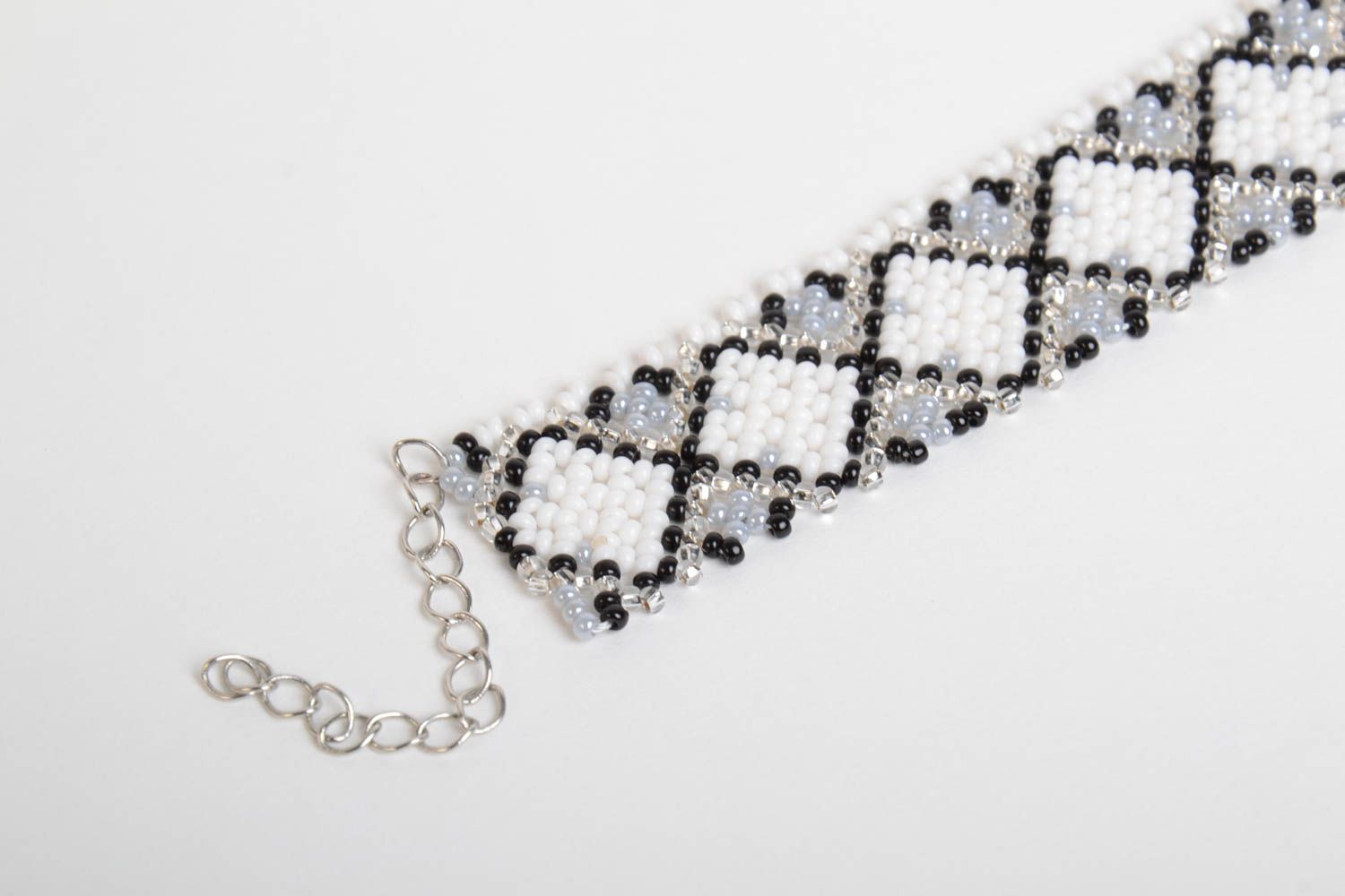 Handmade Collier Halskette Schmuck aus Rocailles Accessoire für Frauen originell foto 2