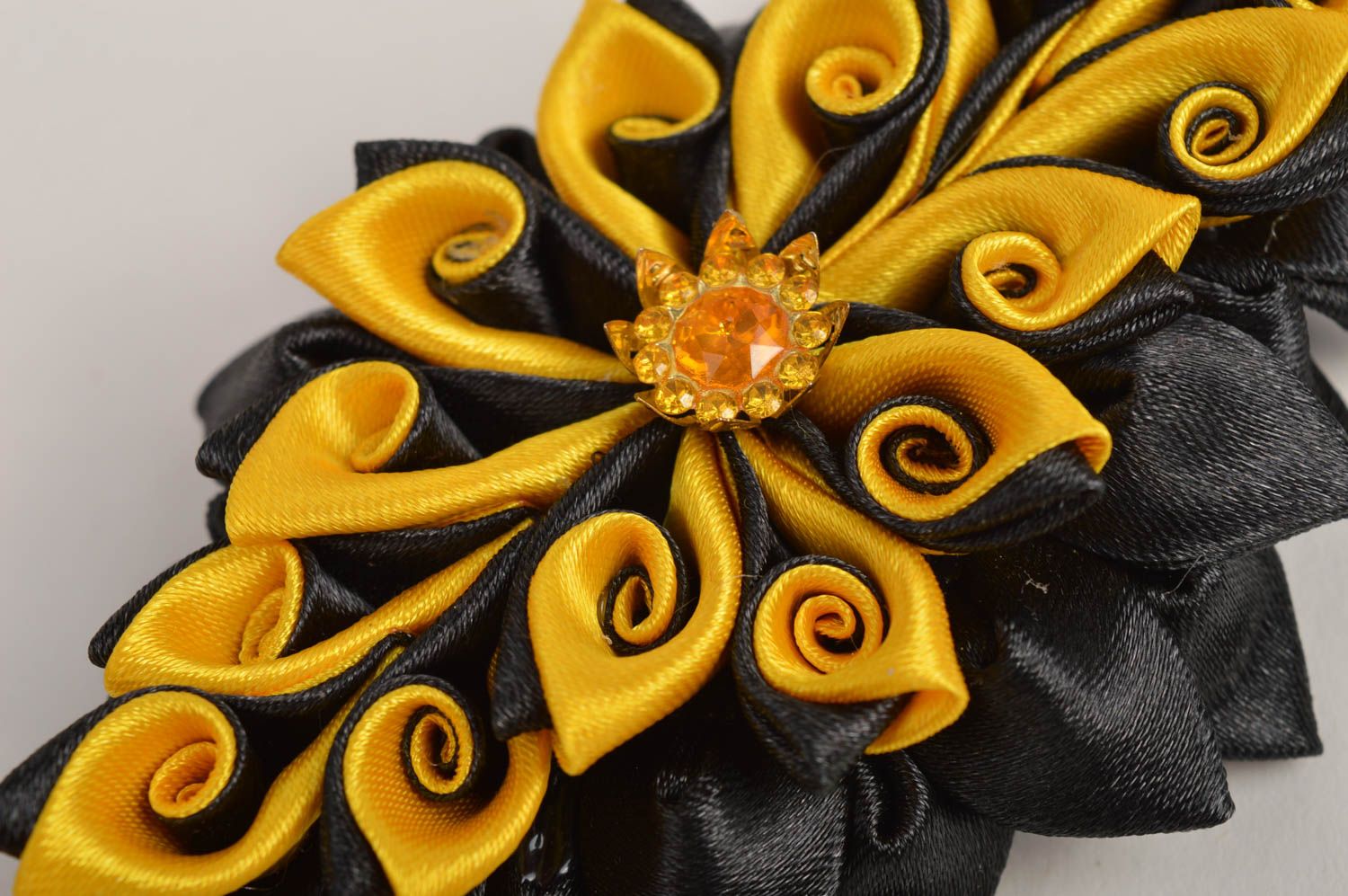 Stylish handmade hair clip kanzashi flower cool accessories for girls gift ideas photo 4