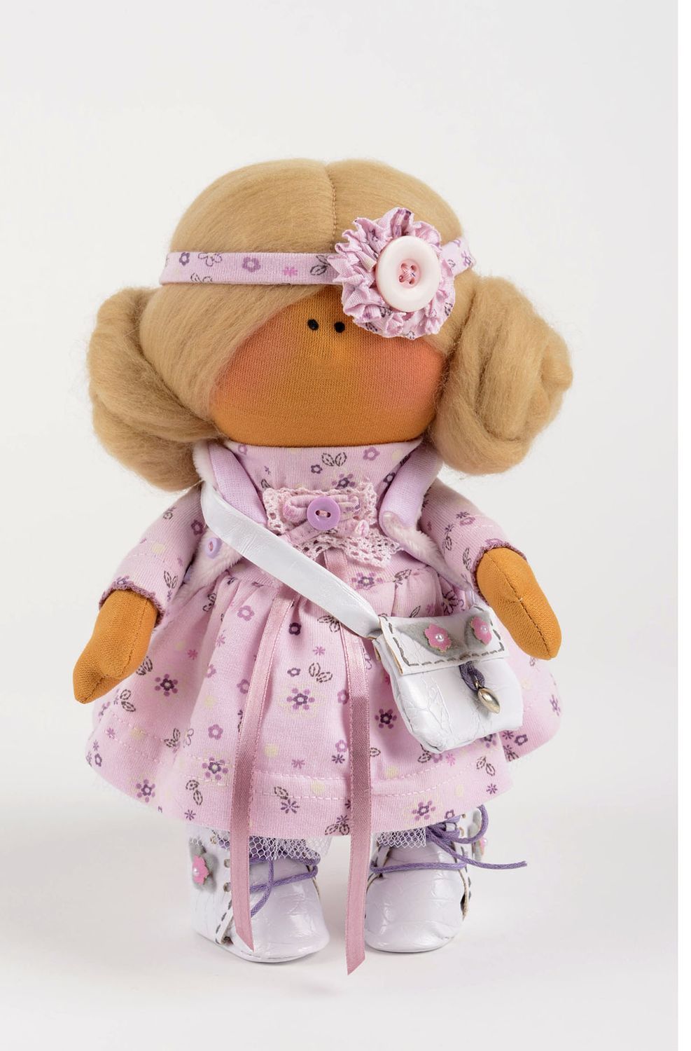 Кукла ручной работы кукла из ткани авторская кукла для украшения дома стильная фото 1