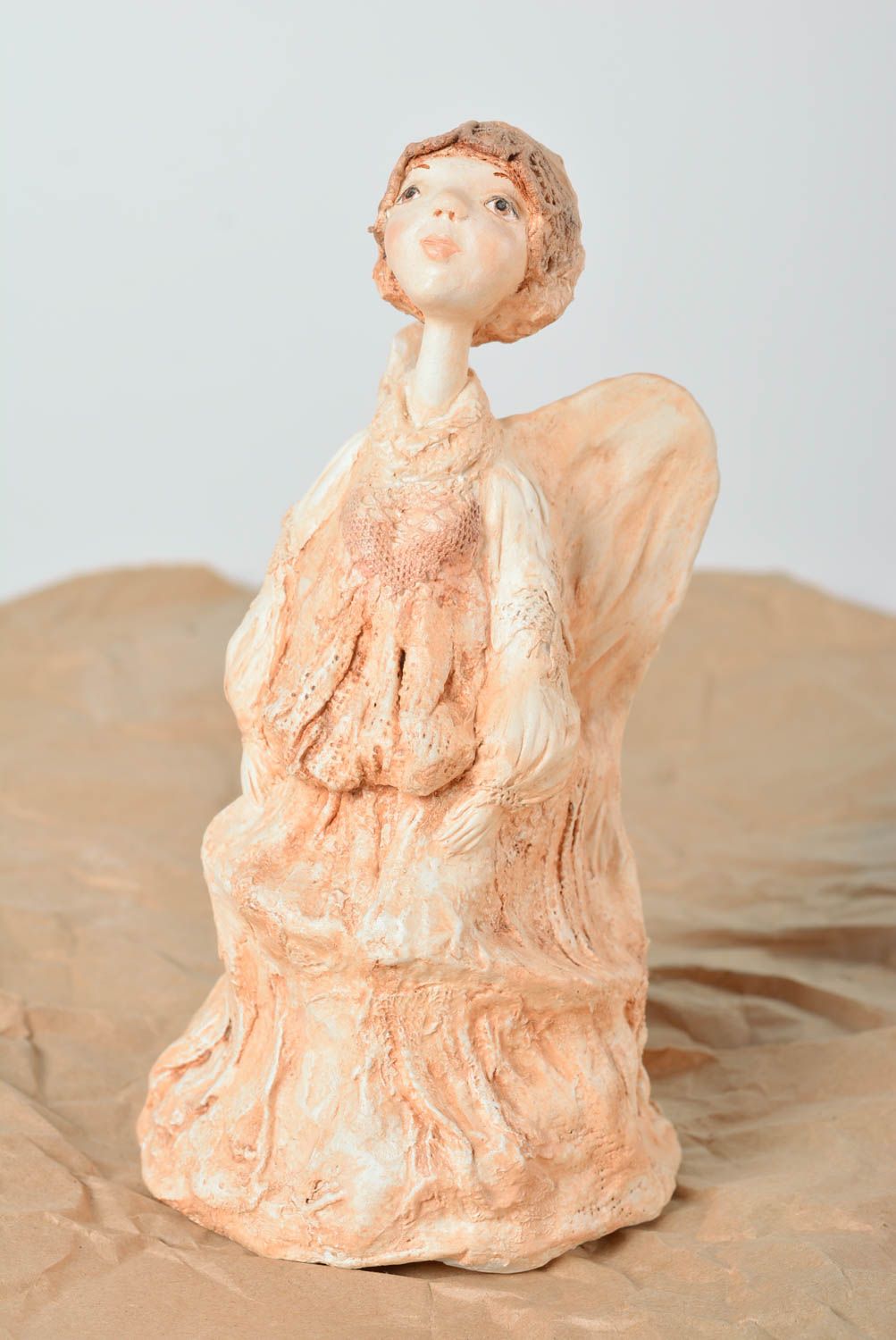 Handmade interior statuette clay figurine home decor ideas decorative use only photo 1