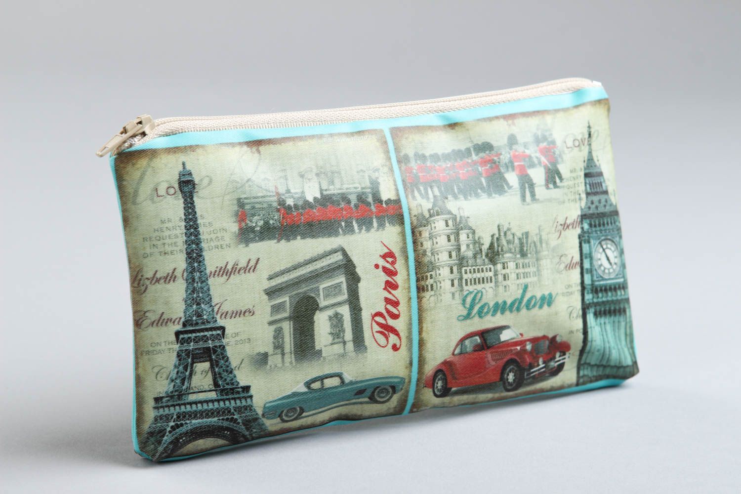 Cosmetic bag handmade cosmetic purse designer cosmetic supplies gift for girl photo 1