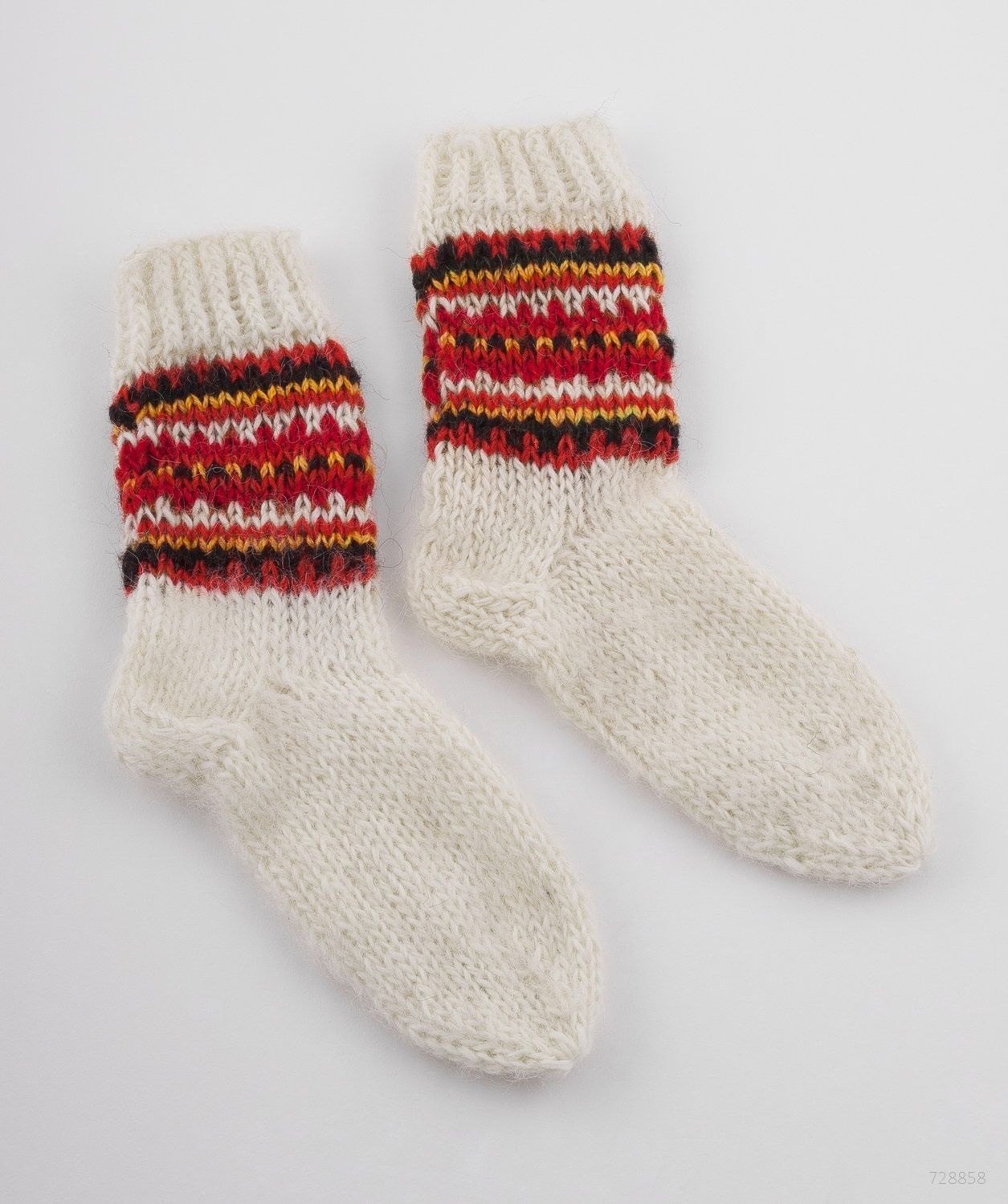 Weiße wollene Socken für Frauen foto 2