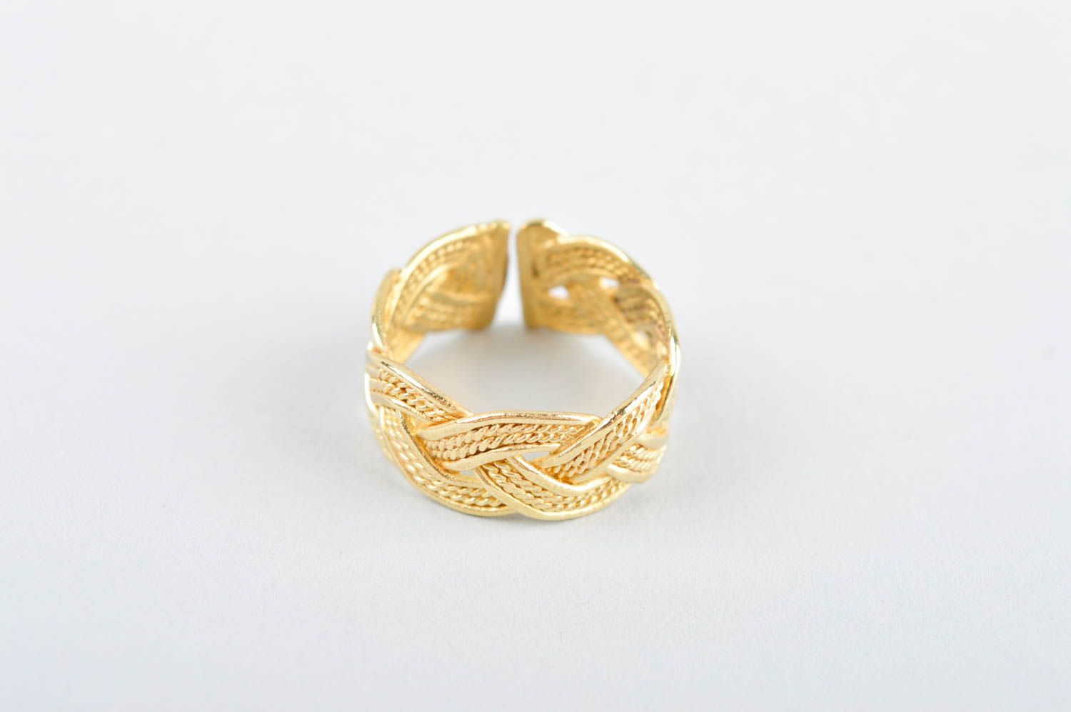 Кольцо ручной работы металлическое украшение из латуни модное кольцо разъемное фото 5