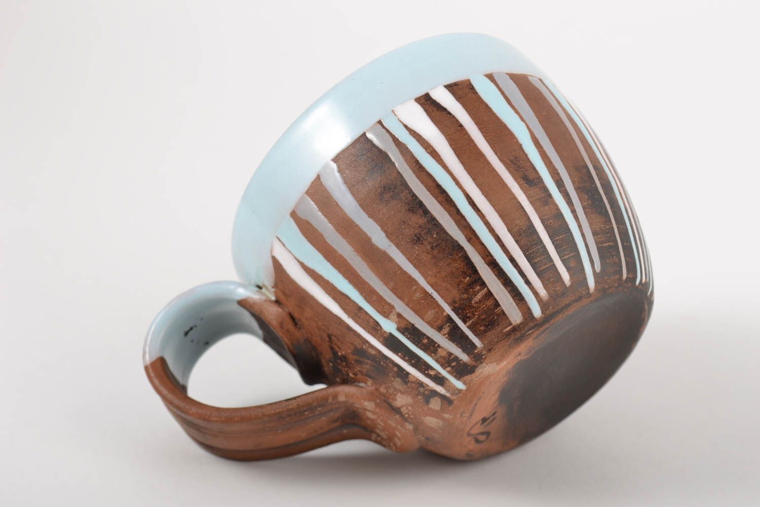 Taza de cerámica hecha a mano para té  utensilio de cocina regalo original   foto 3