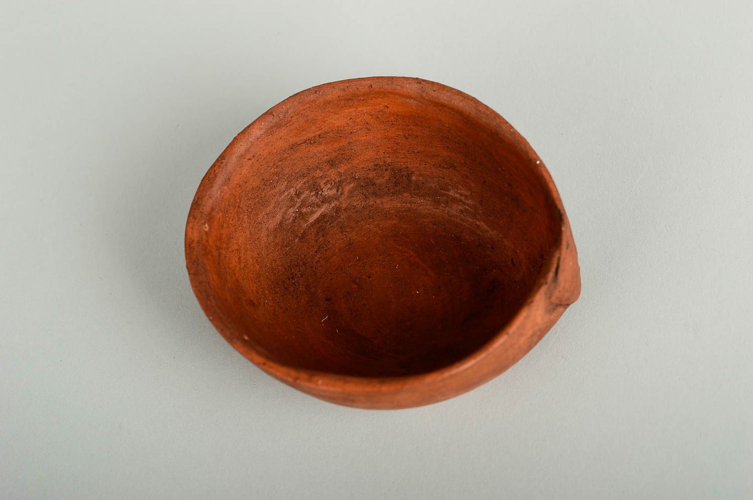 Посуда ручной работы керамическая миска глубокая глиняная посуда коричневая фото 4