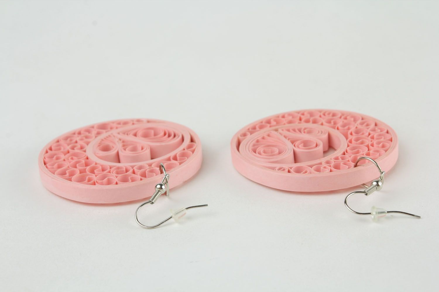 Beautiful pink earrings photo 3