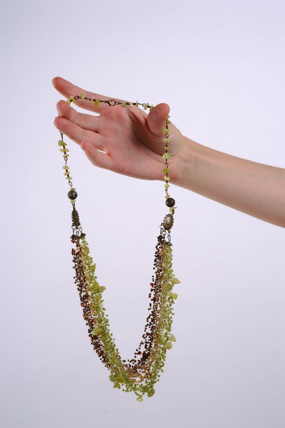 Necklace Made of Beads Forest of Elves photo 5