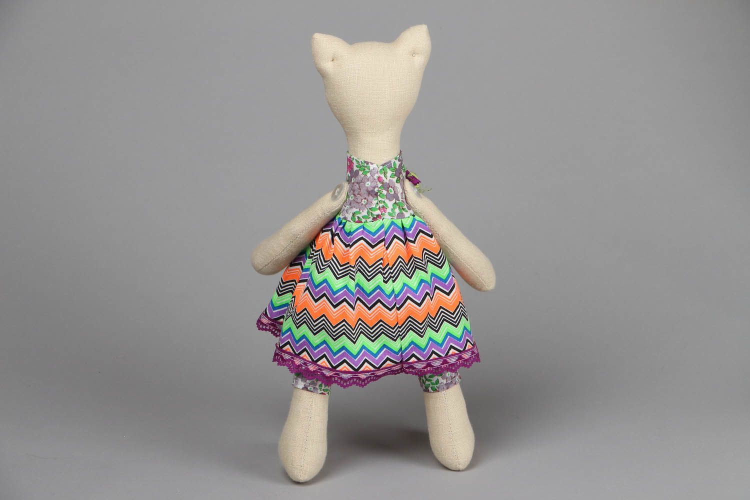 Soft toy Cat in Dress photo 3