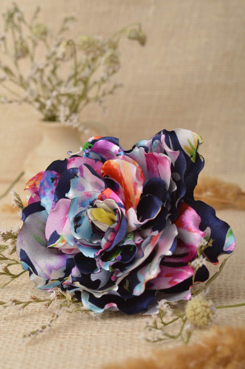 Brooch handmade flowers for hair hair accessories for girls best gifts for women photo 1