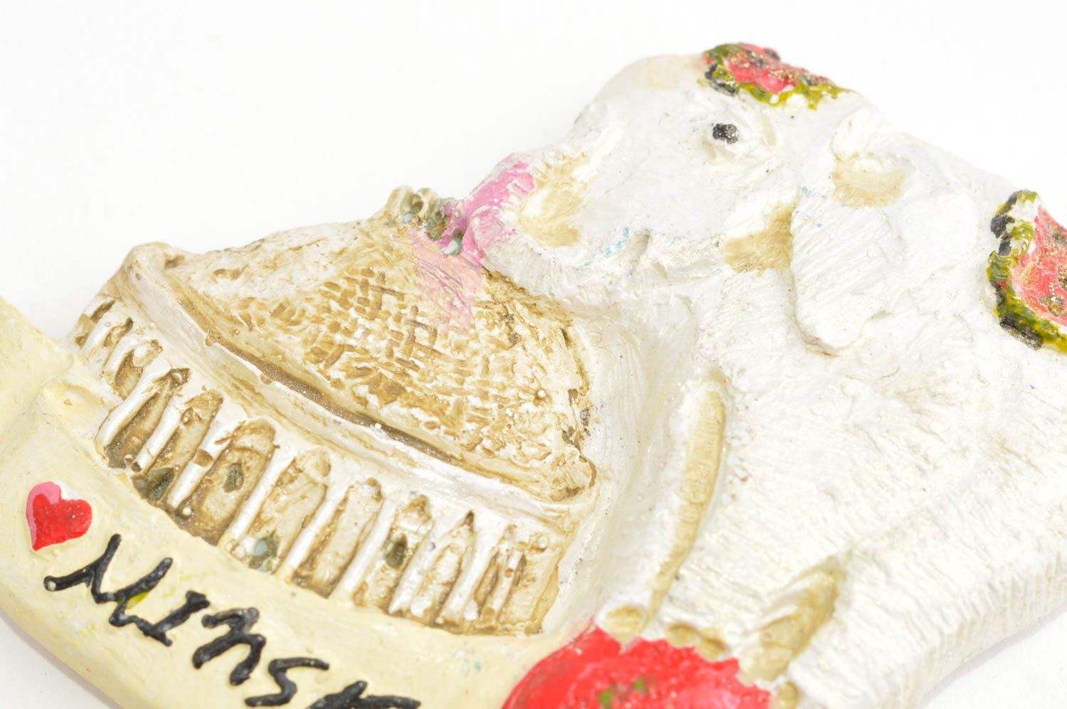 Handmade lustiger Magnet Haus Dekoration ausgefallenes Geschenk bemalt Elefant foto 5