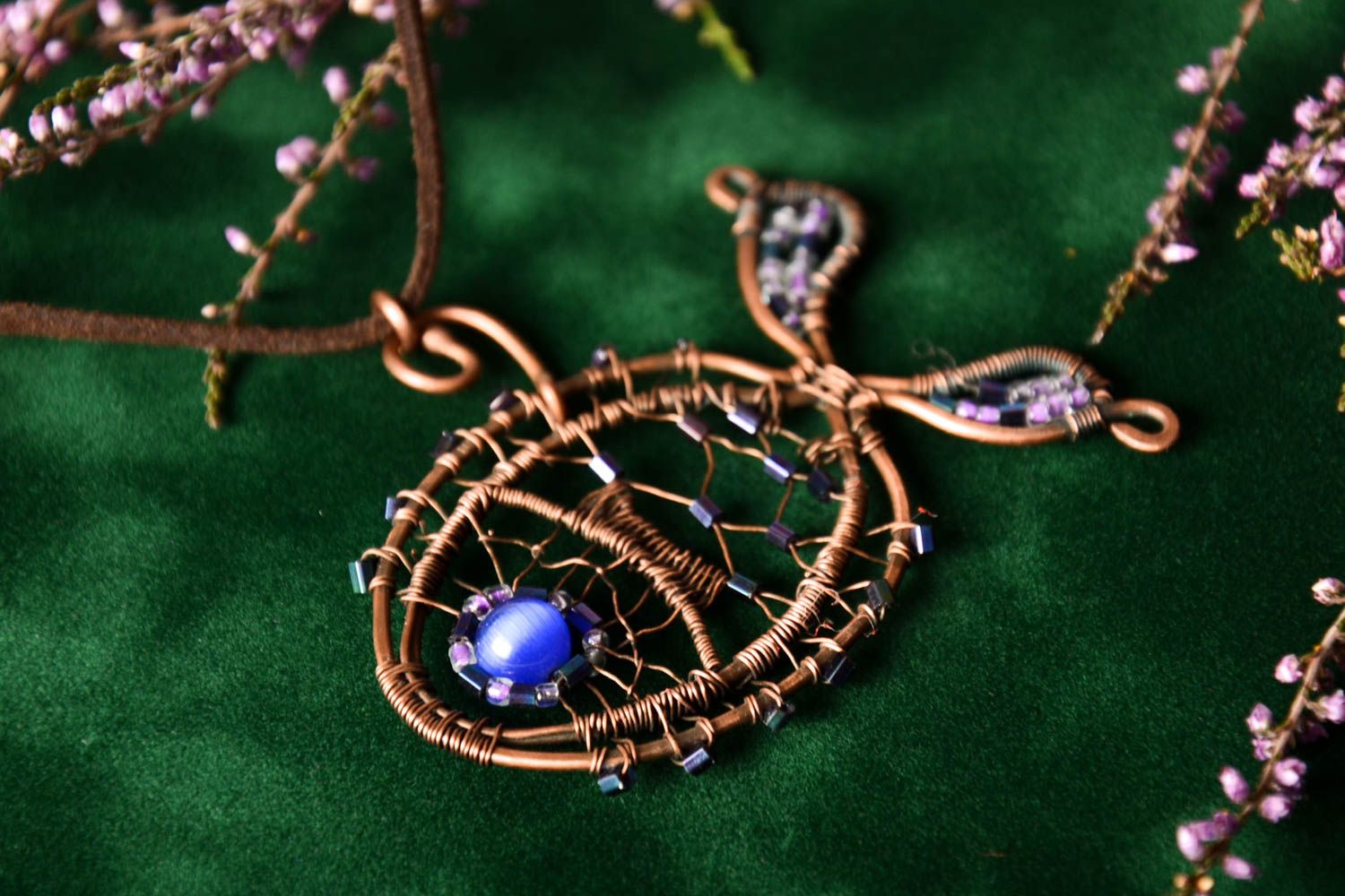 Beautiful handmade wire wrap metal pendant gemstone pendant beautiful jewellery photo 1