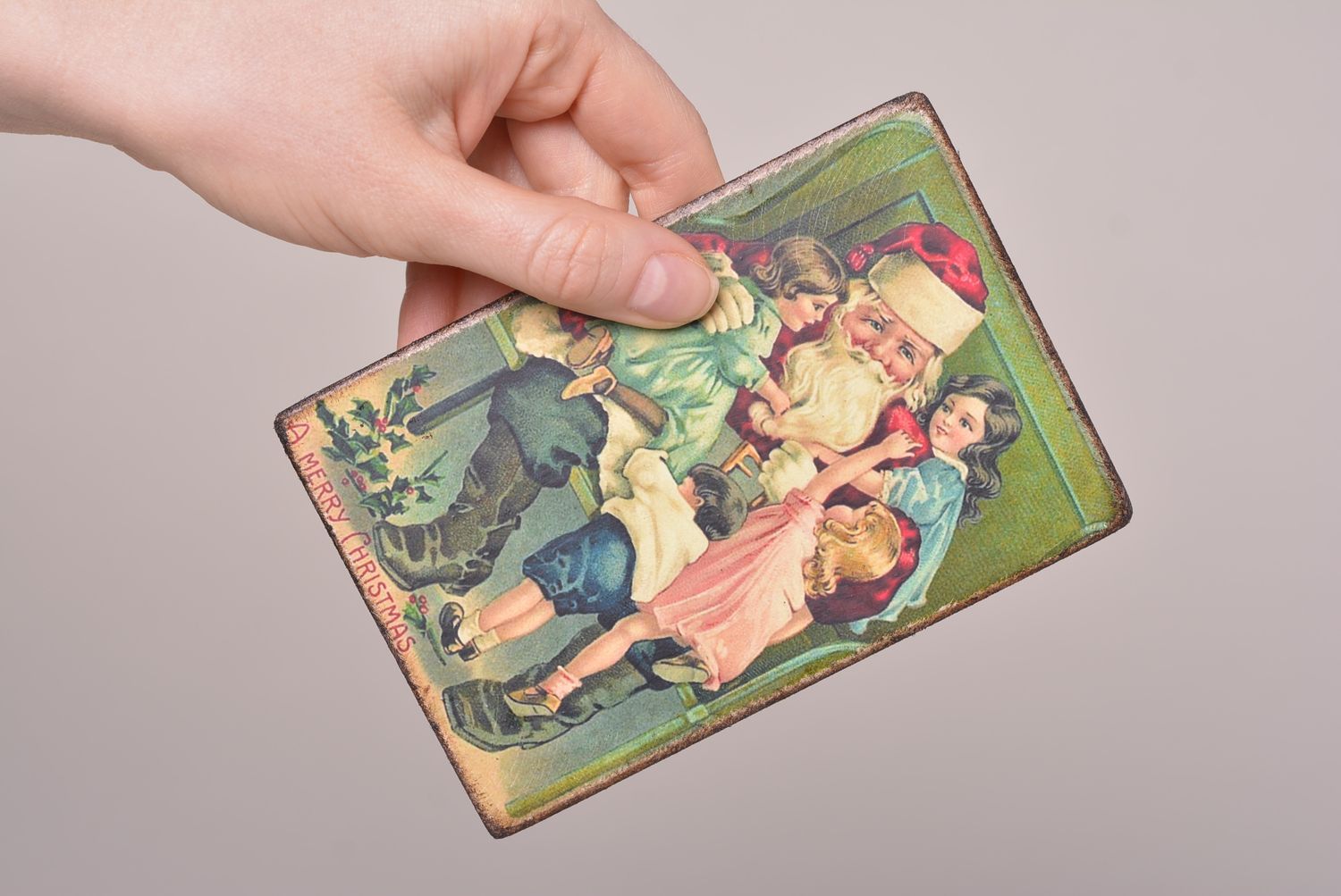 Handgemachte schöne Grusskarte Postkarten Holz Grußkarten Designer für Kind toll foto 4