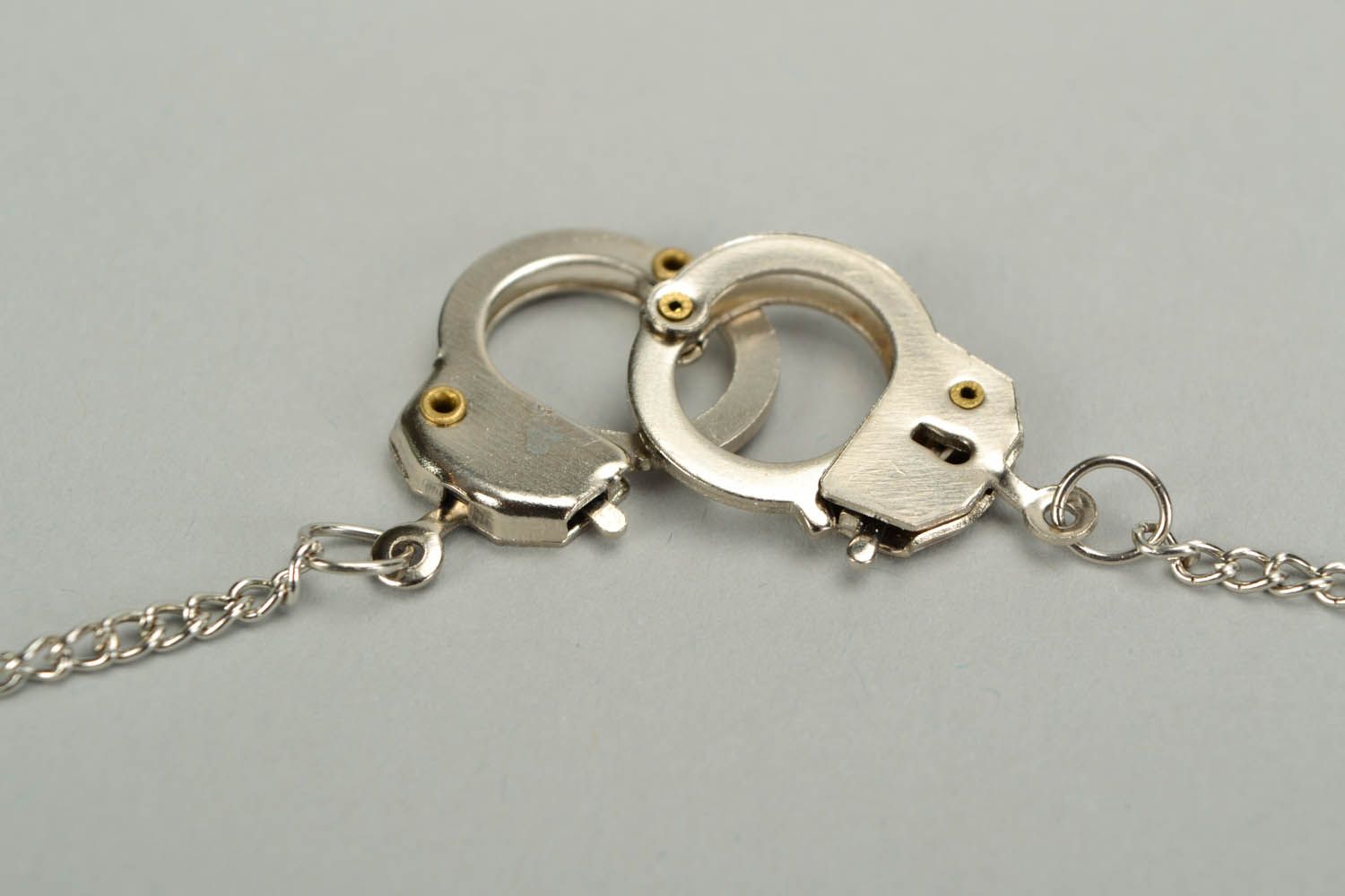 Metal earrings Handcuffs photo 4