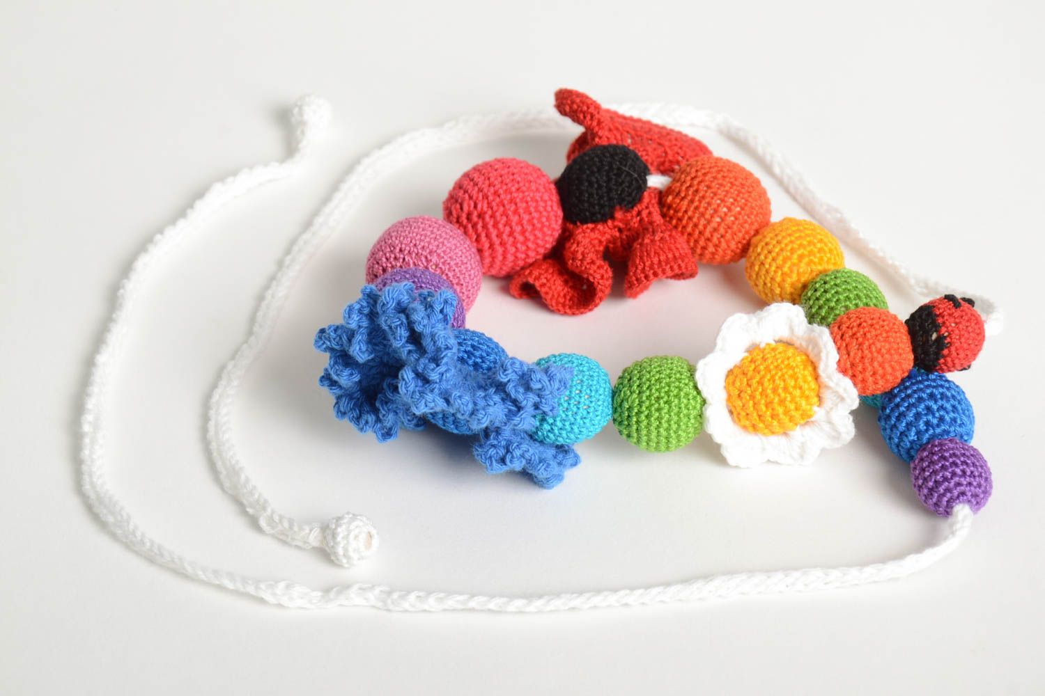 Öko Schmuck handmade Spielzeug für Baby Geschenk für Frau Baby Zubehör gehäkelt foto 5