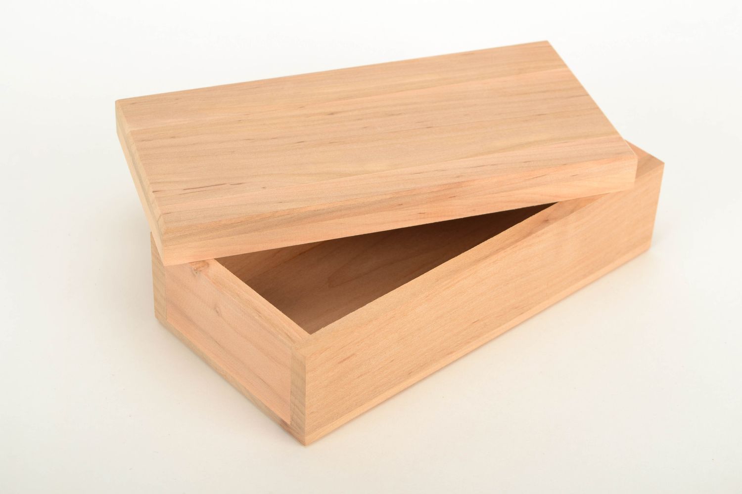 Alder wood craft blank for jewelry box photo 3