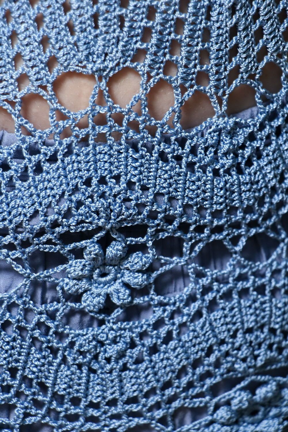 Blue lace top photo 5
