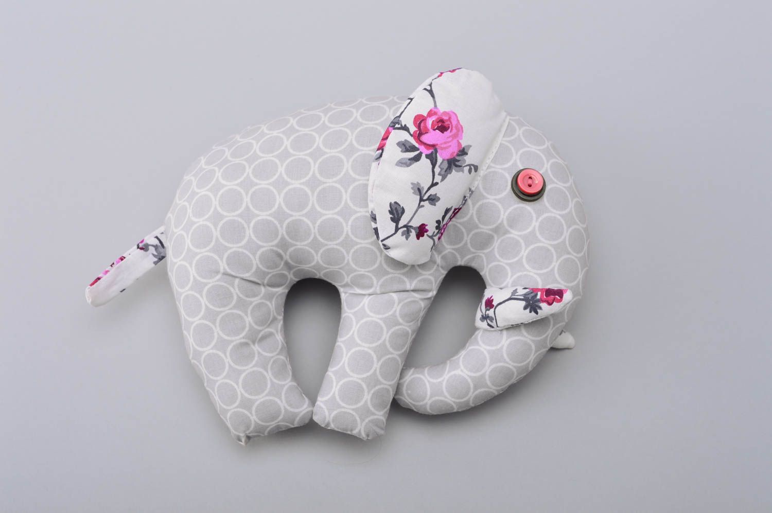 Kuscheltier Elefant handgefertigt Stoff Spielzeug weiches Interieur Kuscheltier foto 4