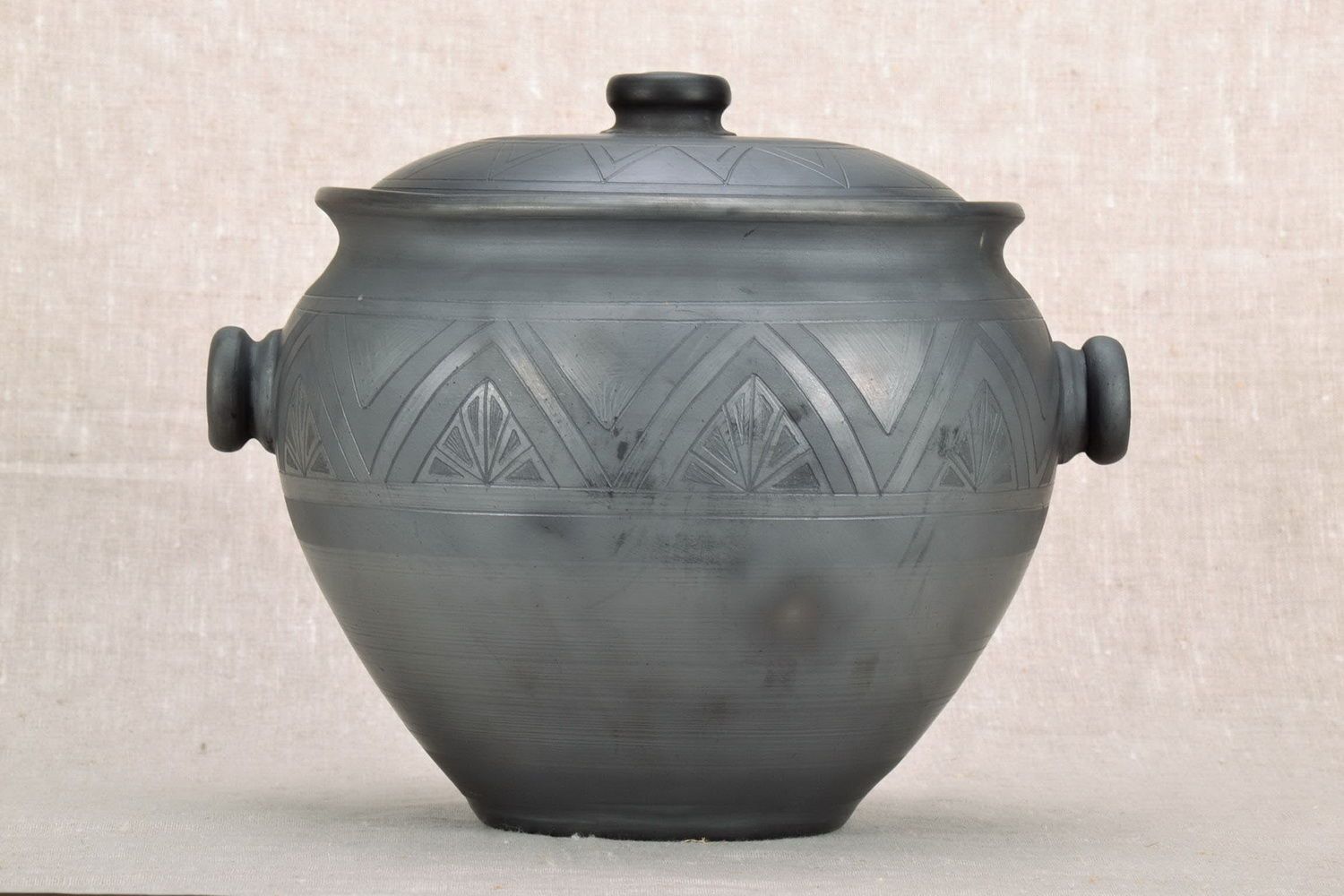 Pentola in ceramica fatta a mano vaso in argilla stoviglia decorativa in argilla foto 3