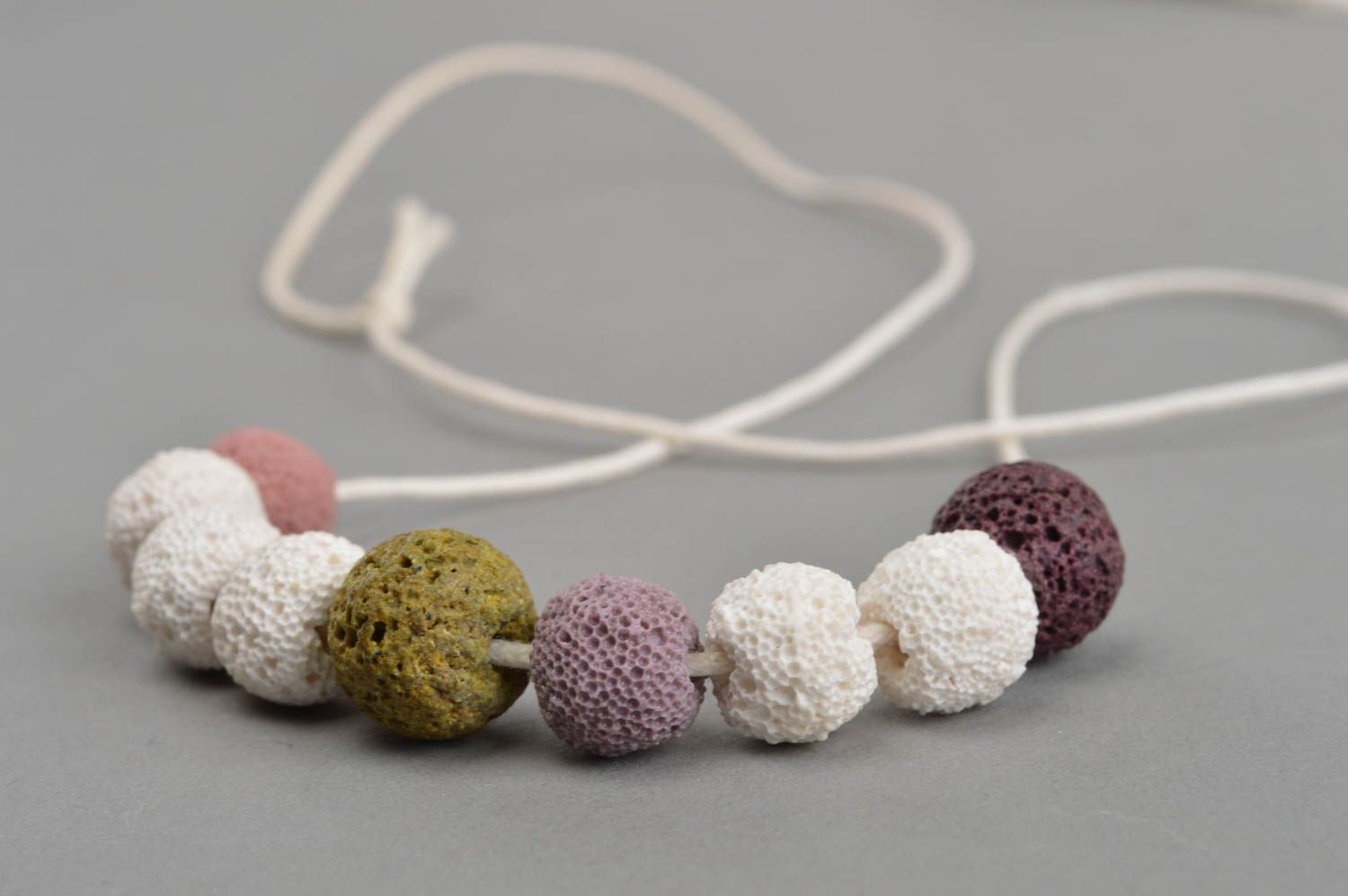 Handmade designer necklace accessory on lace beautiful unusual jewelry photo 3