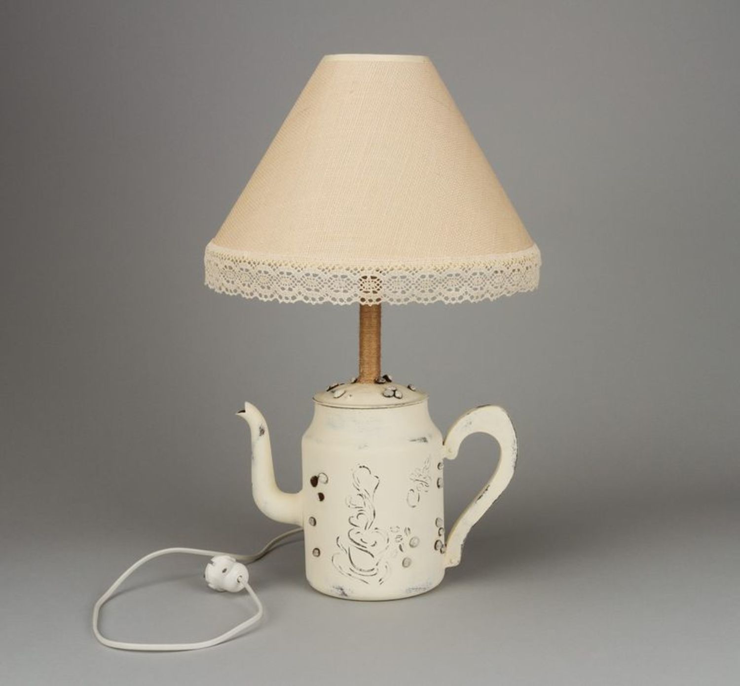 Original lamp in shabby chic style photo 5
