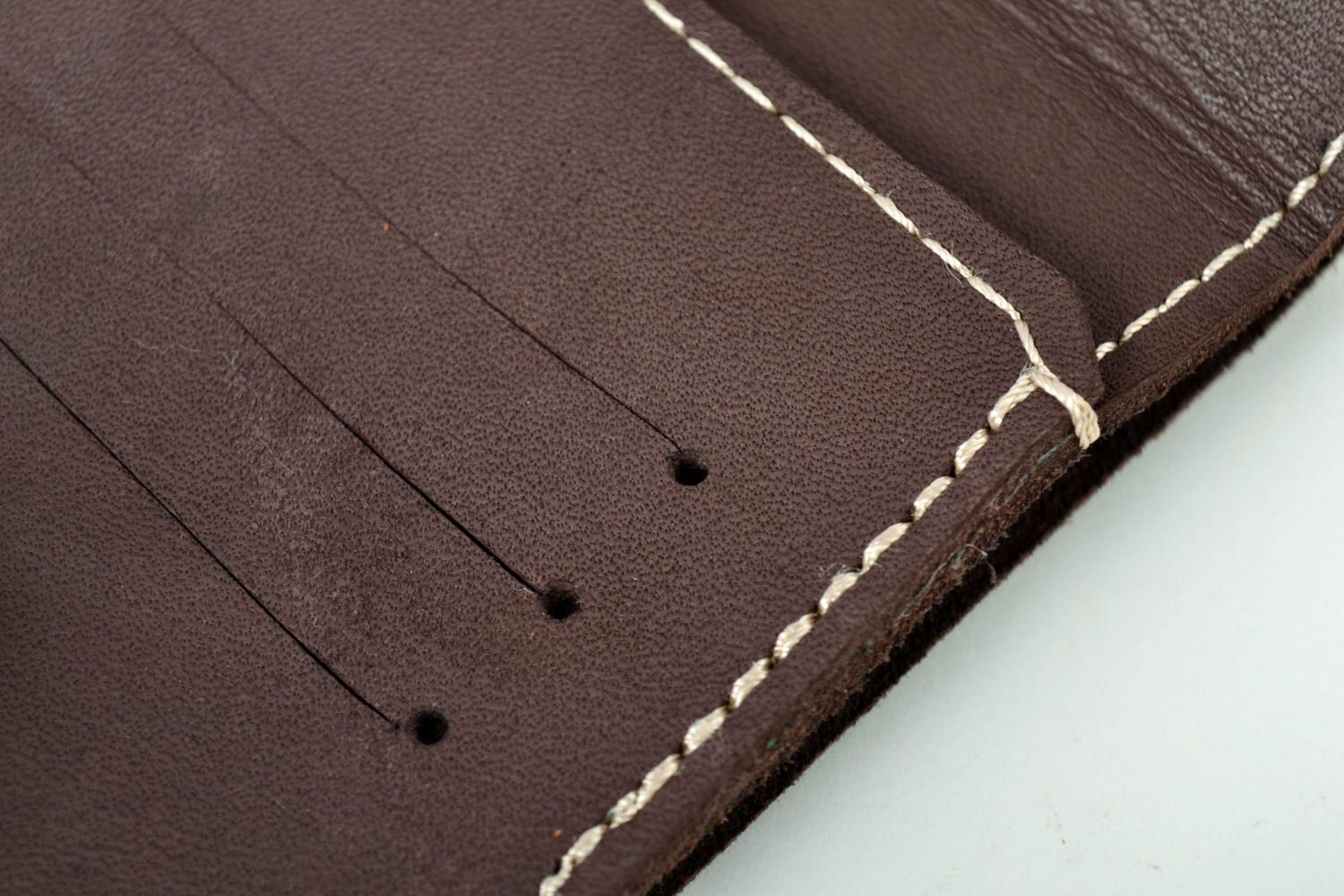 Кошелек ручной работы кожаный кошелек коричневый красивый кожаный аксессуар фото 5
