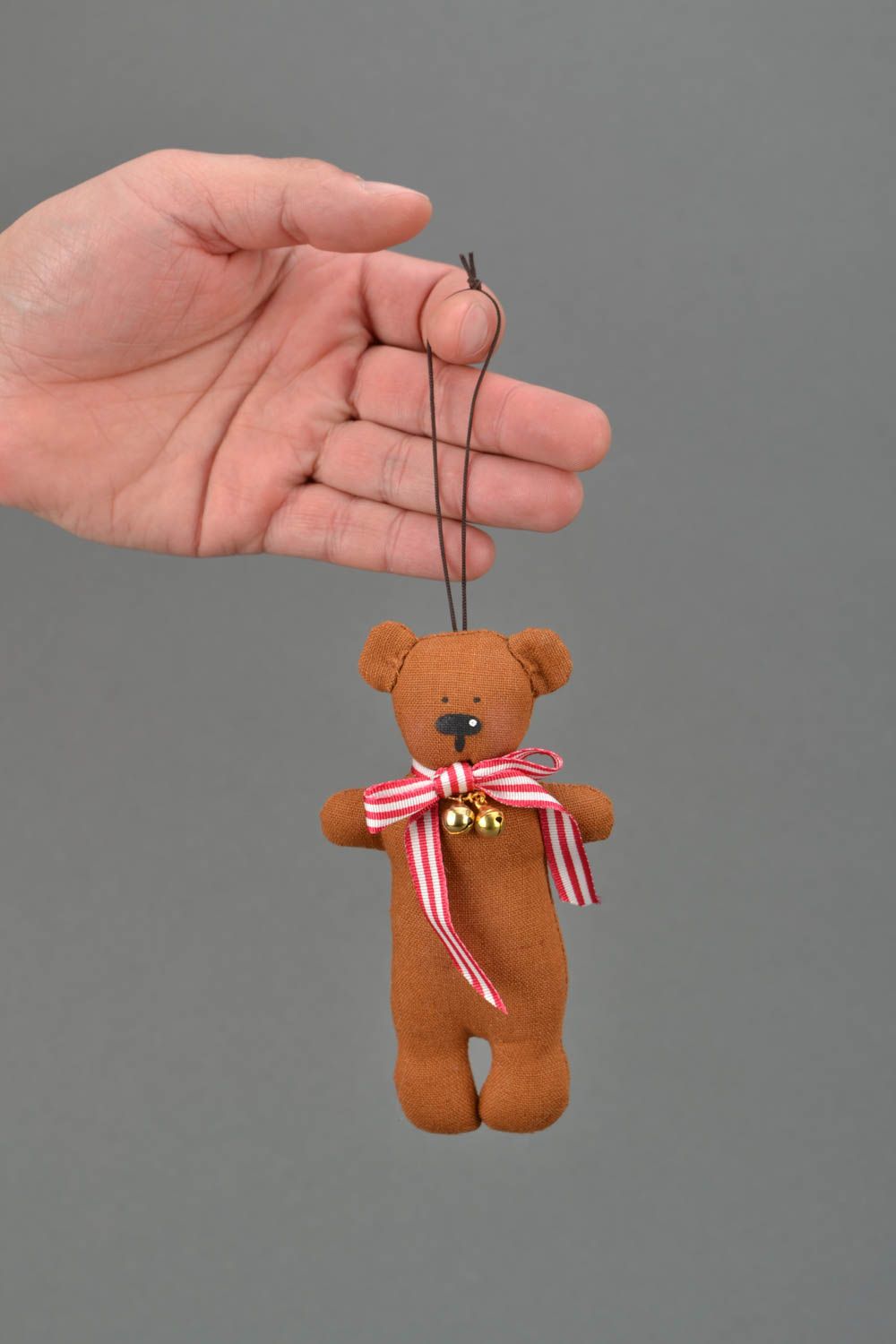 Pendente di stoffa fatto a mano giocattolo orsetto d'arredo decorazioni di casa foto 2