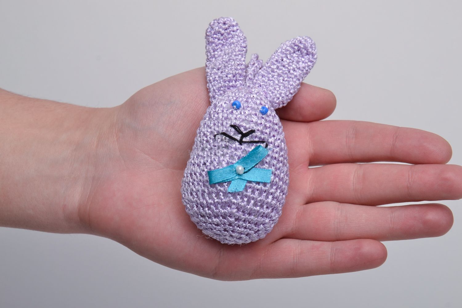Soft crochet Christmas tree toy hare photo 5