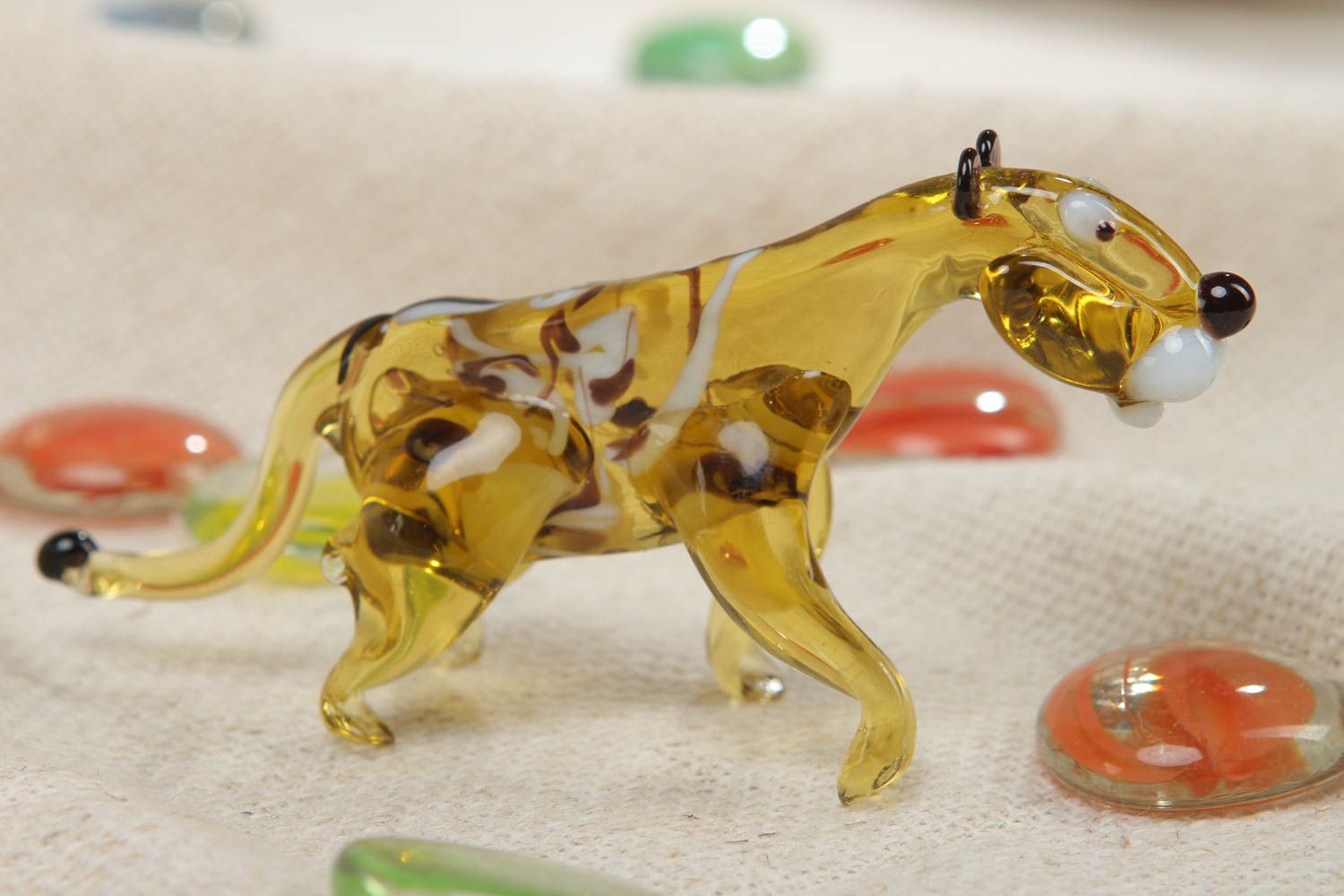 Figura de cristal artesanal Leopardo foto 5