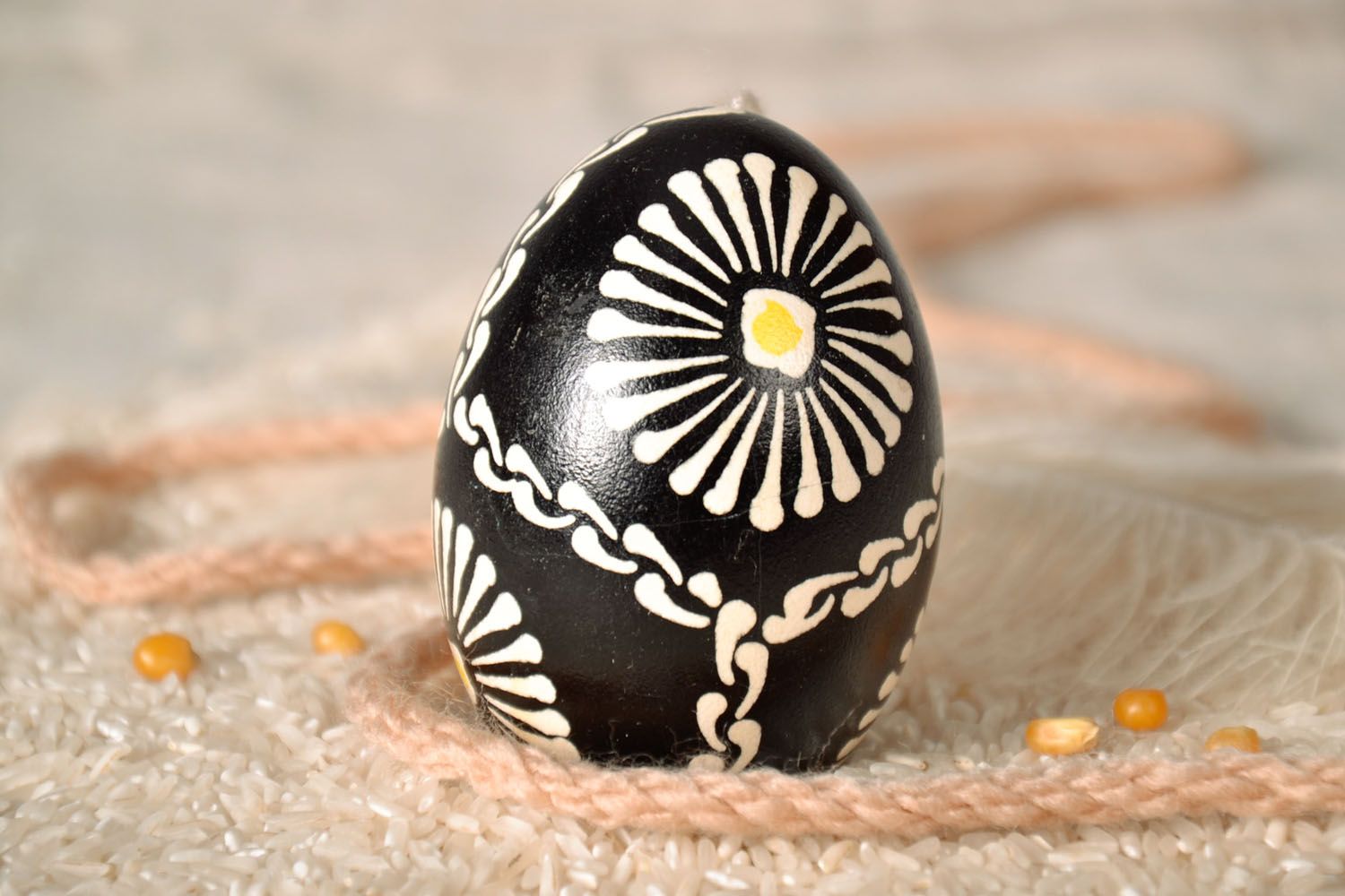 Handmade Easter egg with tassel photo 1