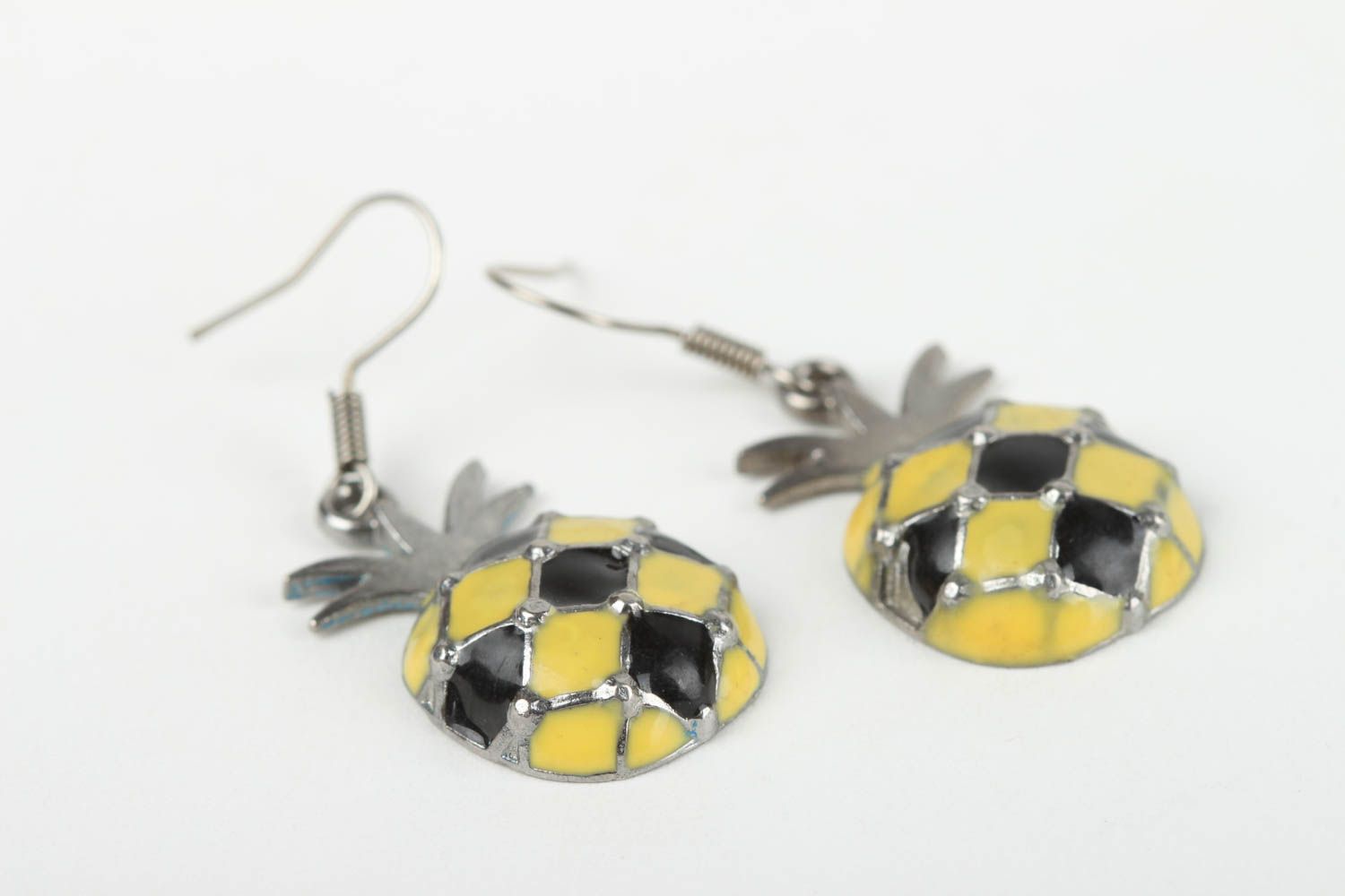 Handmade schöne Metall Ohrringe Accessoire für Frauen Designer Schmuck Ananas foto 3
