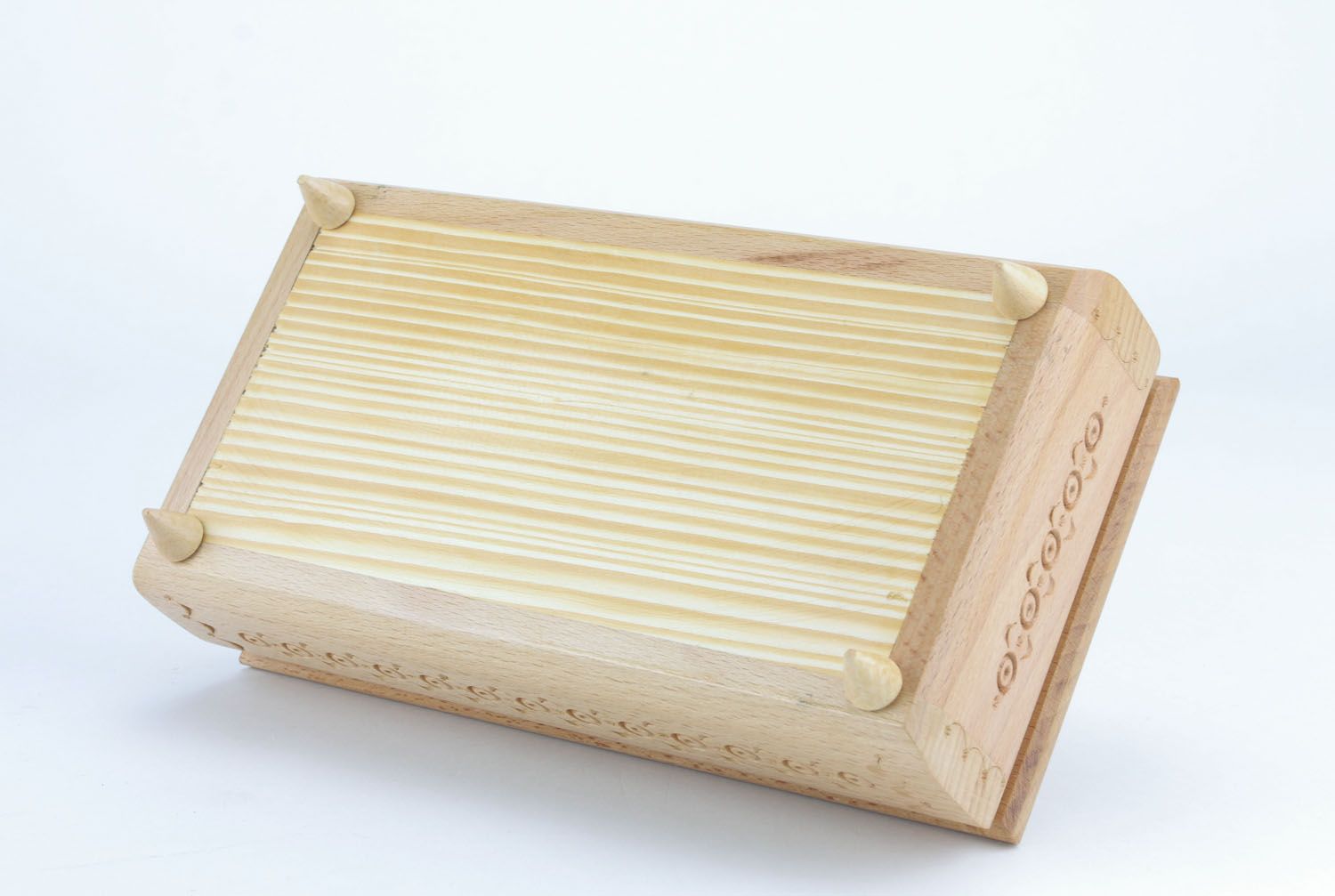 Joyero de madera artesanal rectangular  foto 5