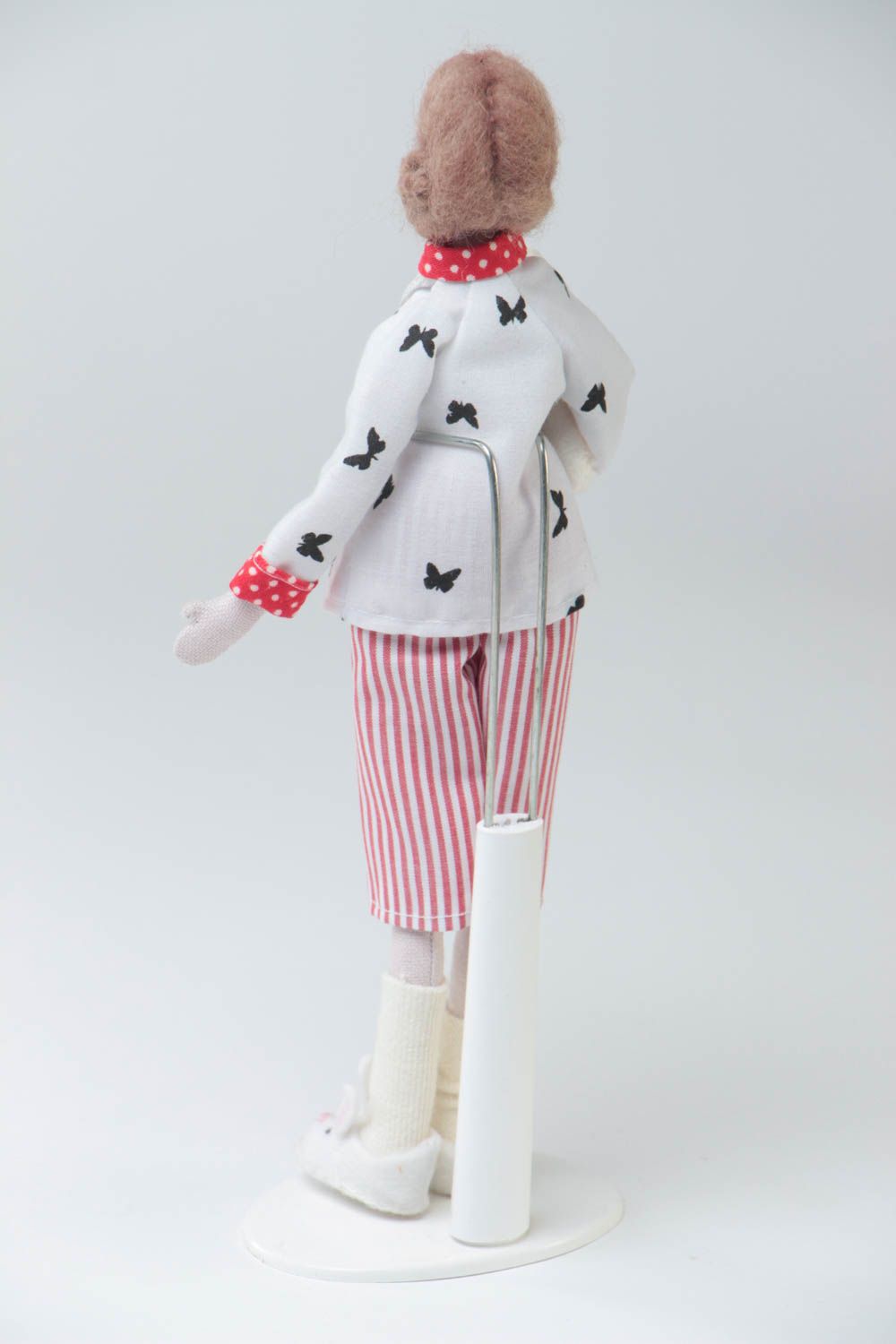 Künstlerische Puppe aus Textil für Interieur Dekor Designer Handarbeit stilvoll foto 4