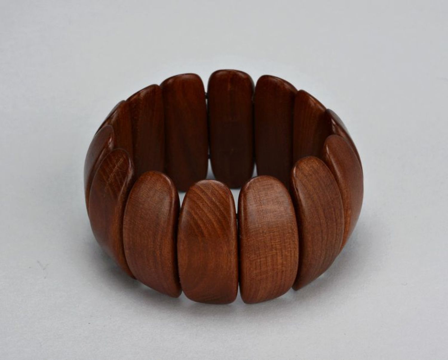 Bracciale di legno fatto a mano braccialetto marrone braccialetto da polso
 foto 1